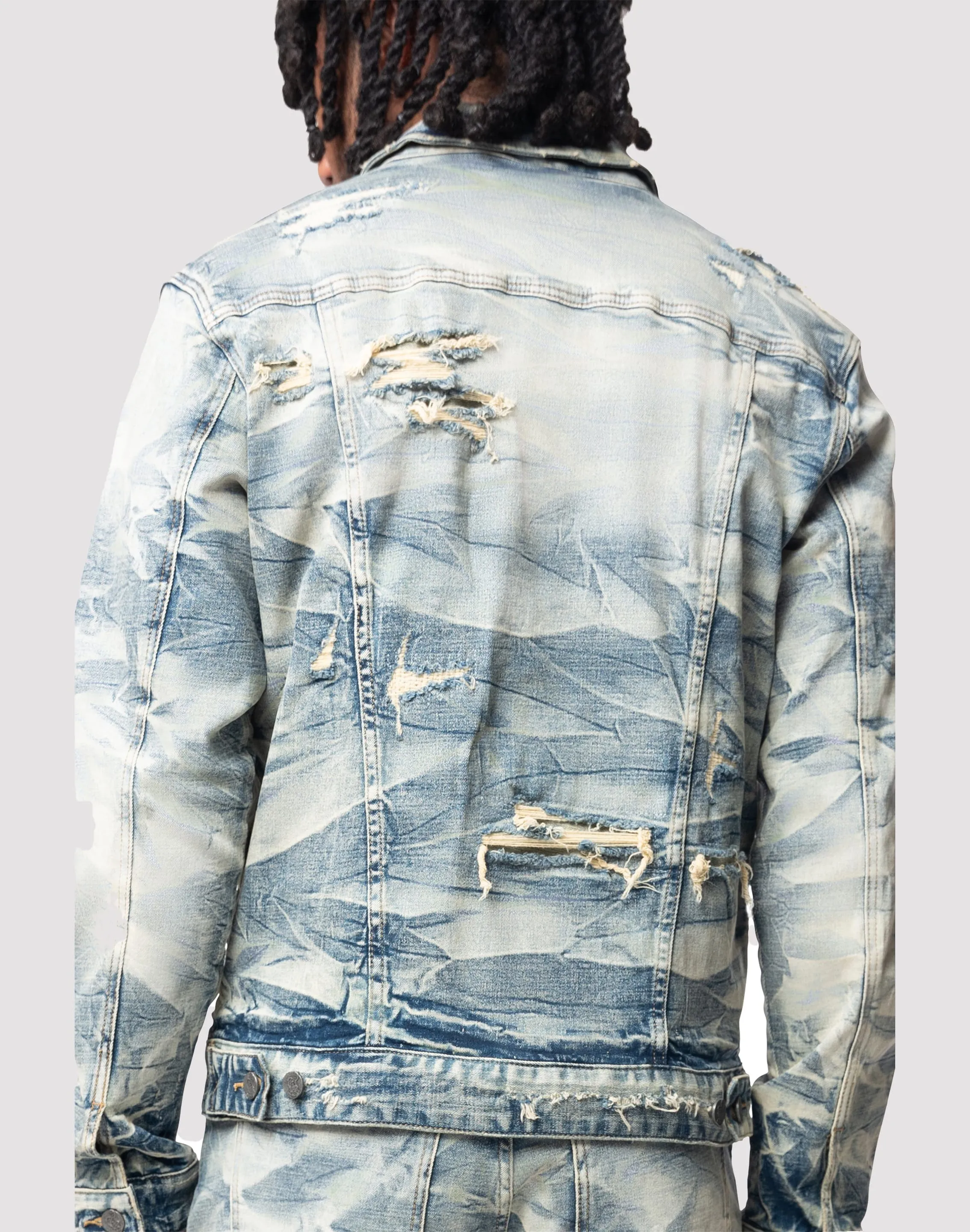 Grindhouse Lightning Effect Denim Jacket