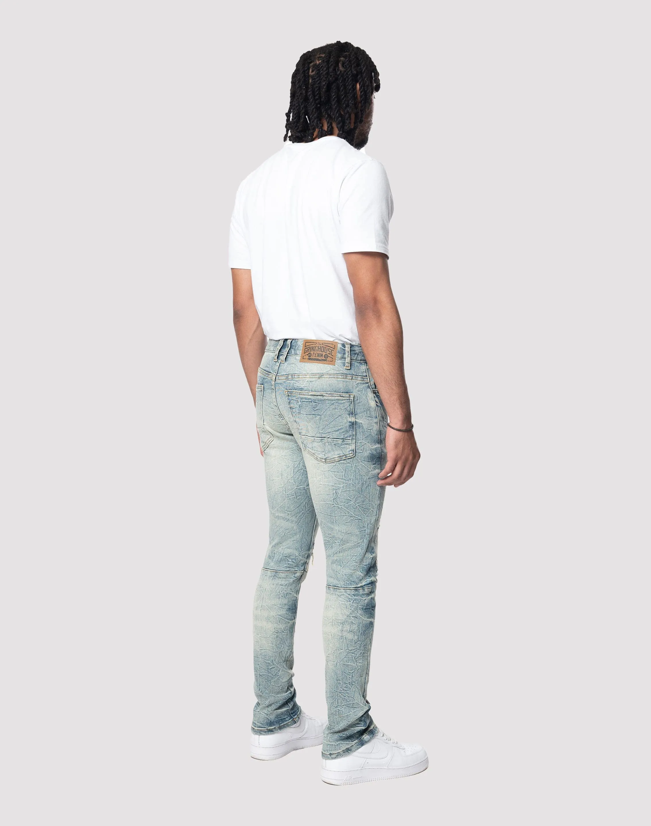 Grindhouse Lightning Effect Mechanic Blue Jeans