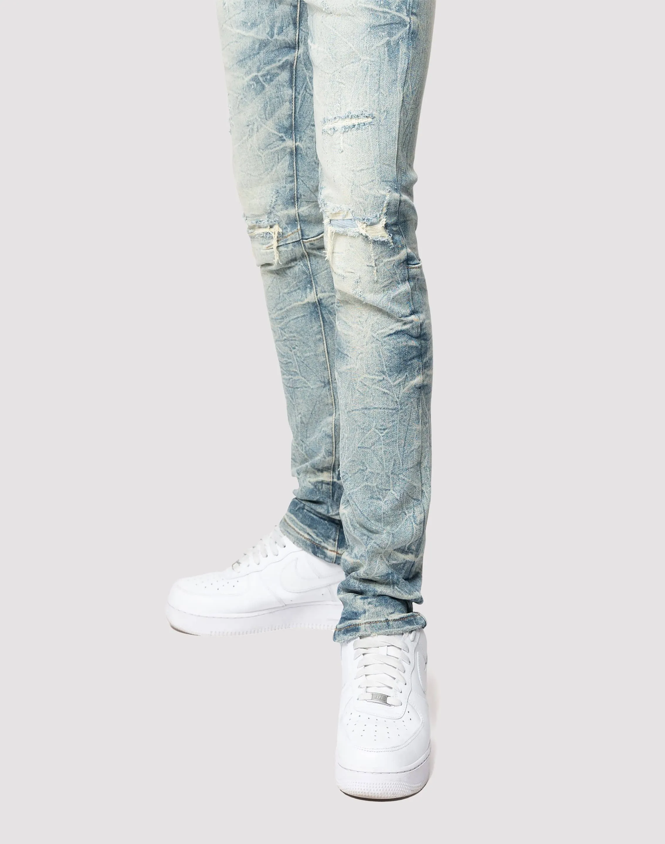 Grindhouse Lightning Effect Mechanic Blue Jeans