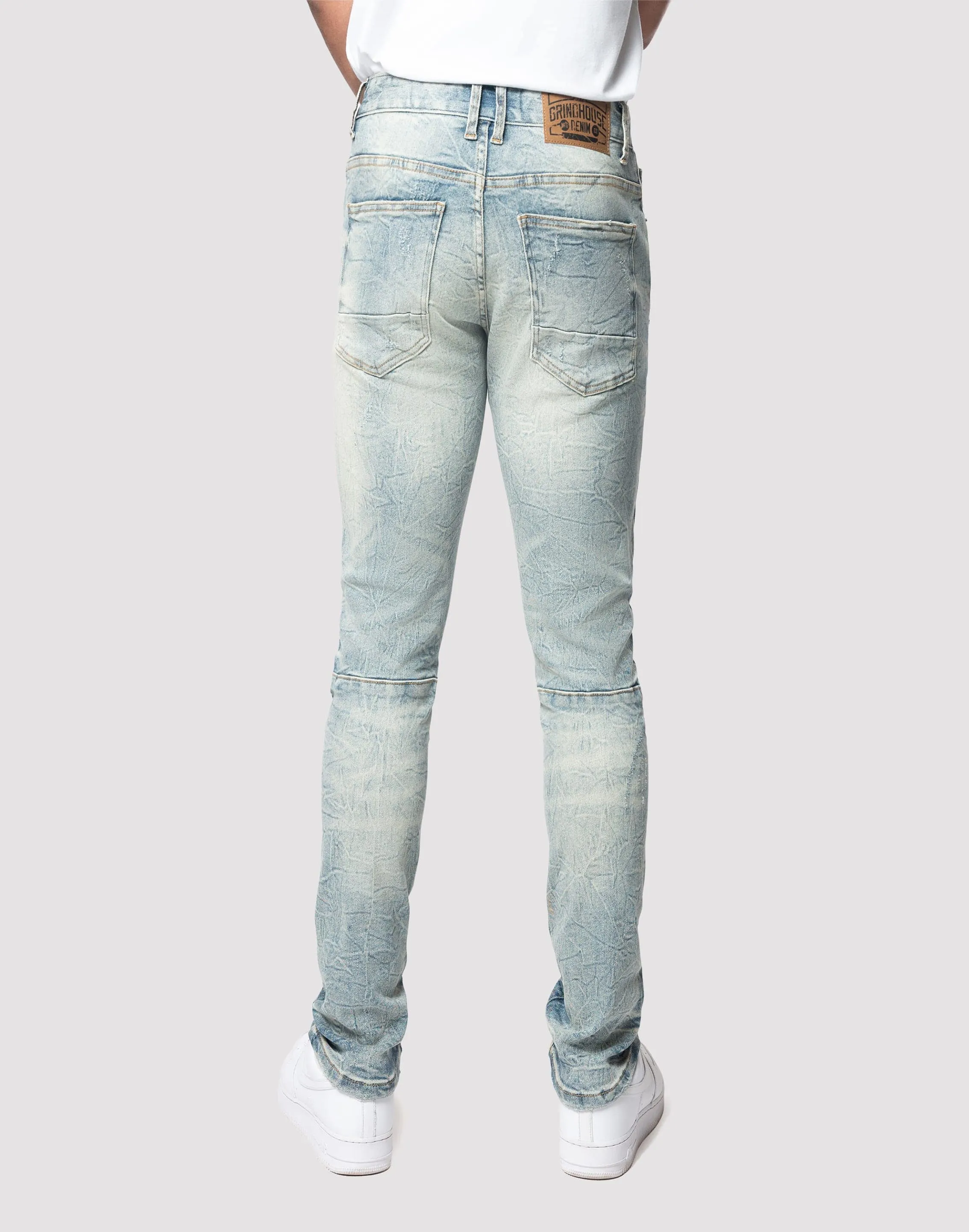 Grindhouse Lightning Effect Mechanic Blue Jeans