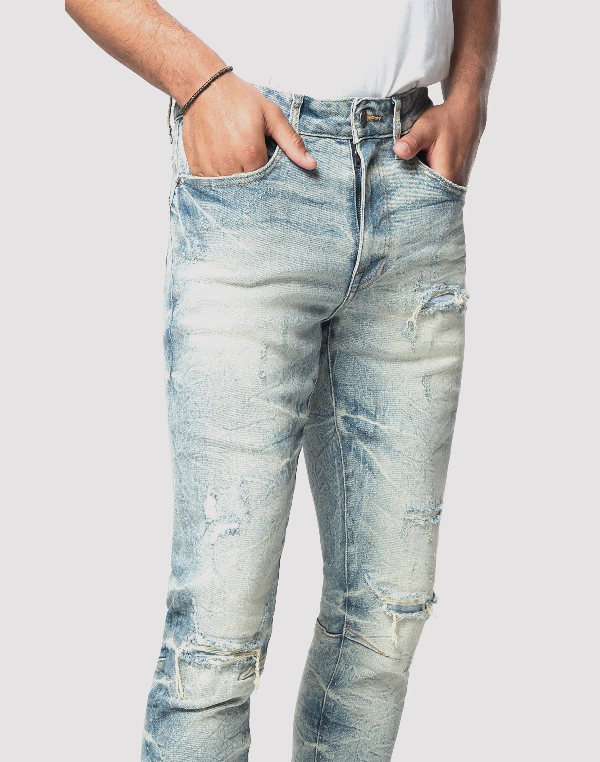 Grindhouse Lightning Effect Mechanic Blue Jeans