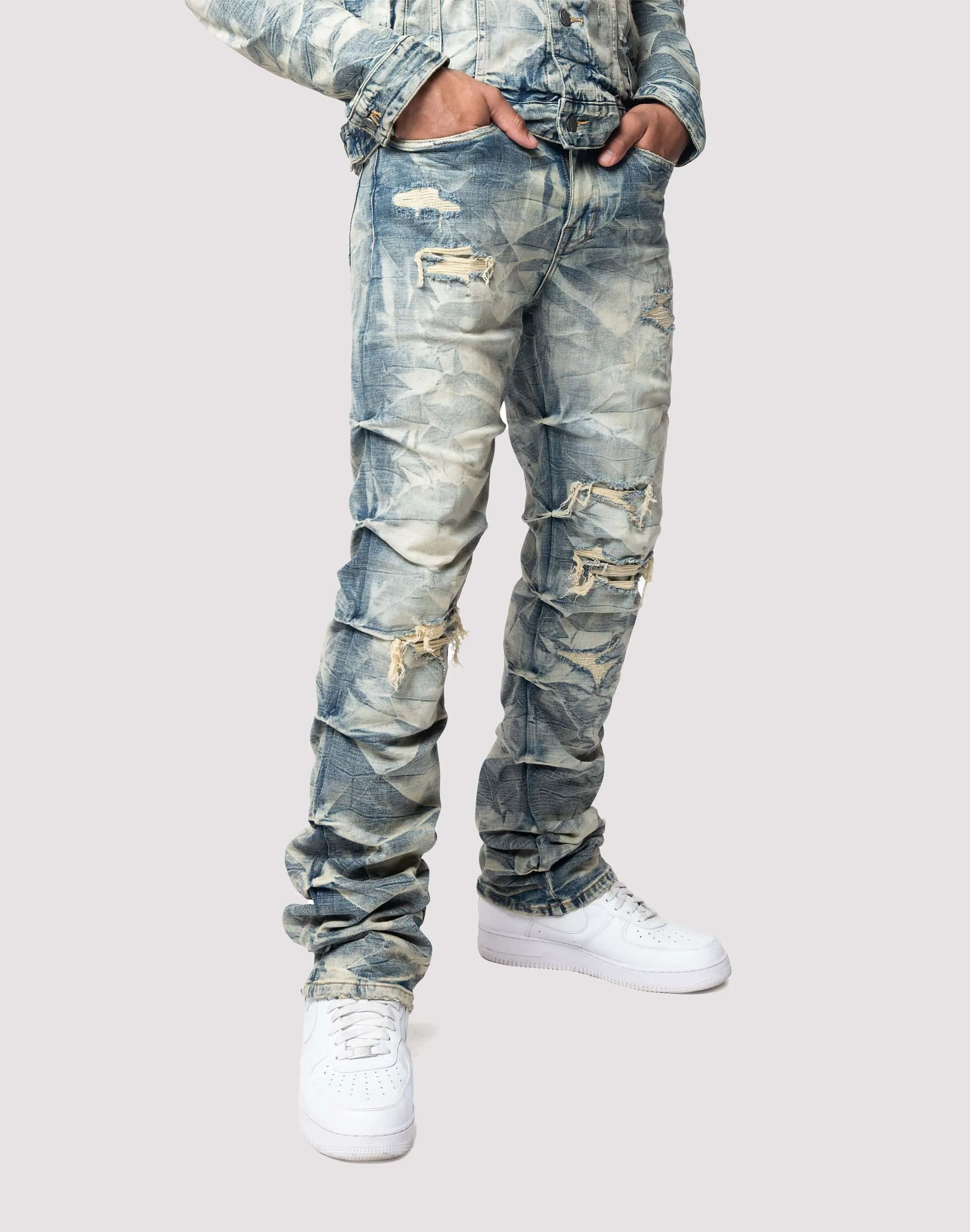 Grindhouse Lightning Effect Toasted Denim Jean