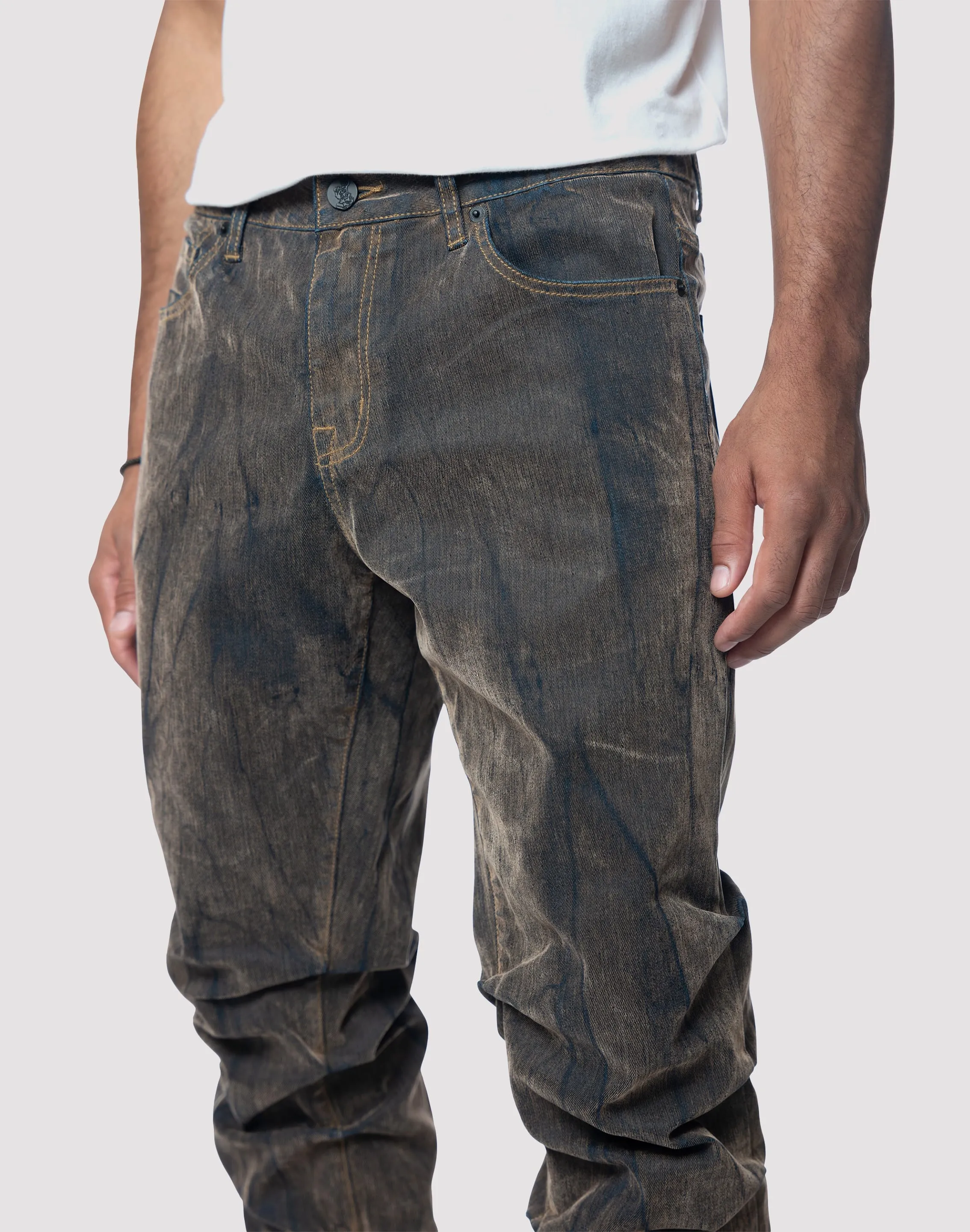 Grindhouse Merino Flocked Rust Jeans