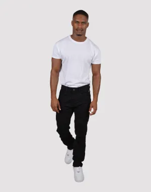 Grindhouse Multi Seam Ripped Denim Black Jeans