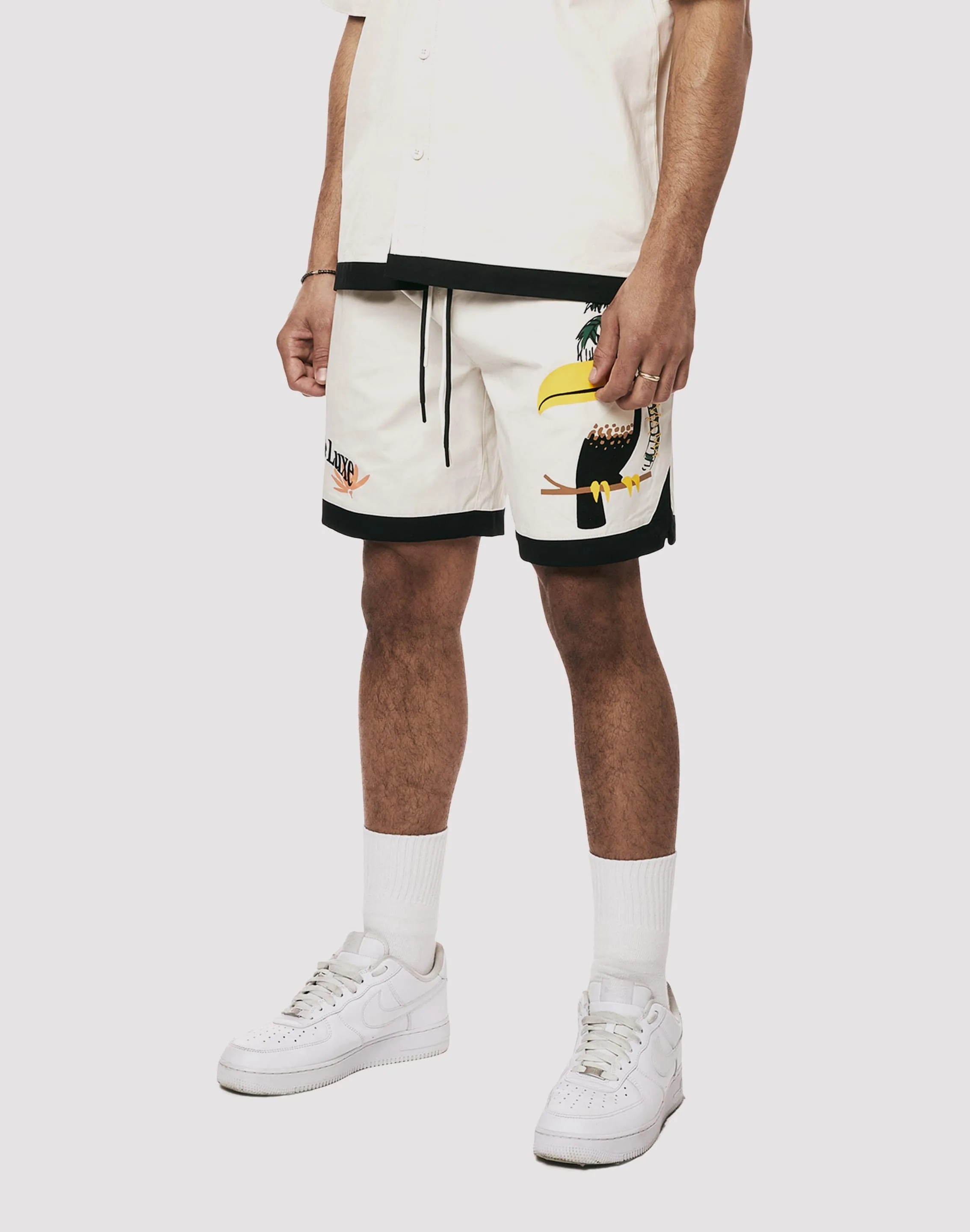 Grindhouse Parrot Resort Twill Chalk Short
