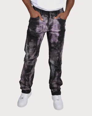 Grindhouse Prism Violet Flared Overdye Denim Pants