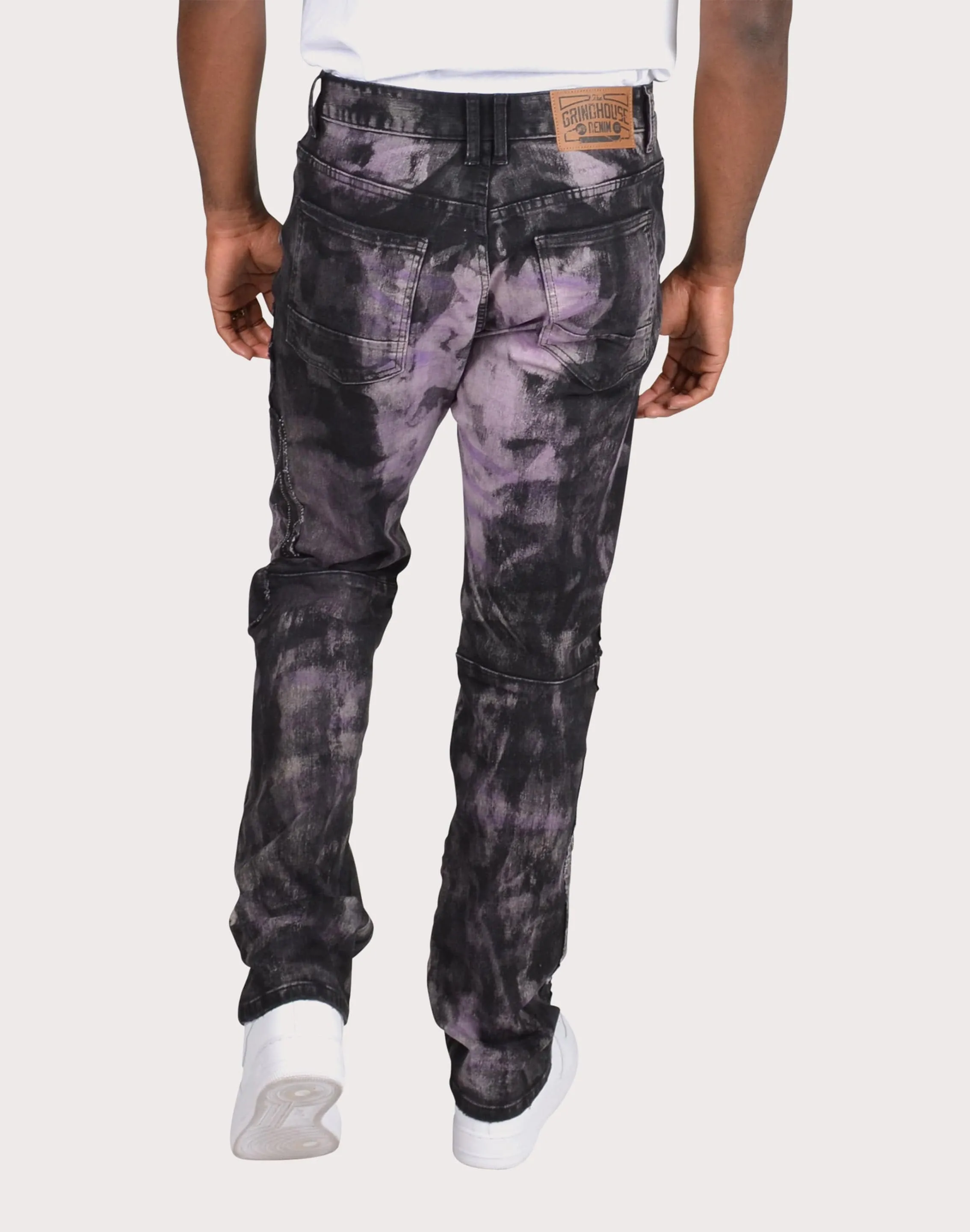 Grindhouse Prism Violet Flared Overdye Denim Pants