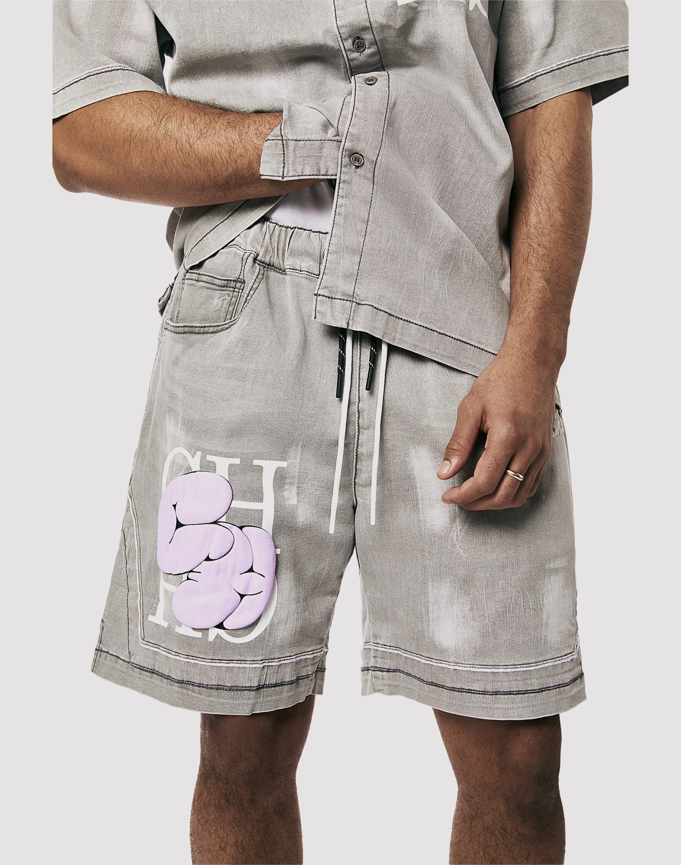 Grindhouse Puff Print Shorts