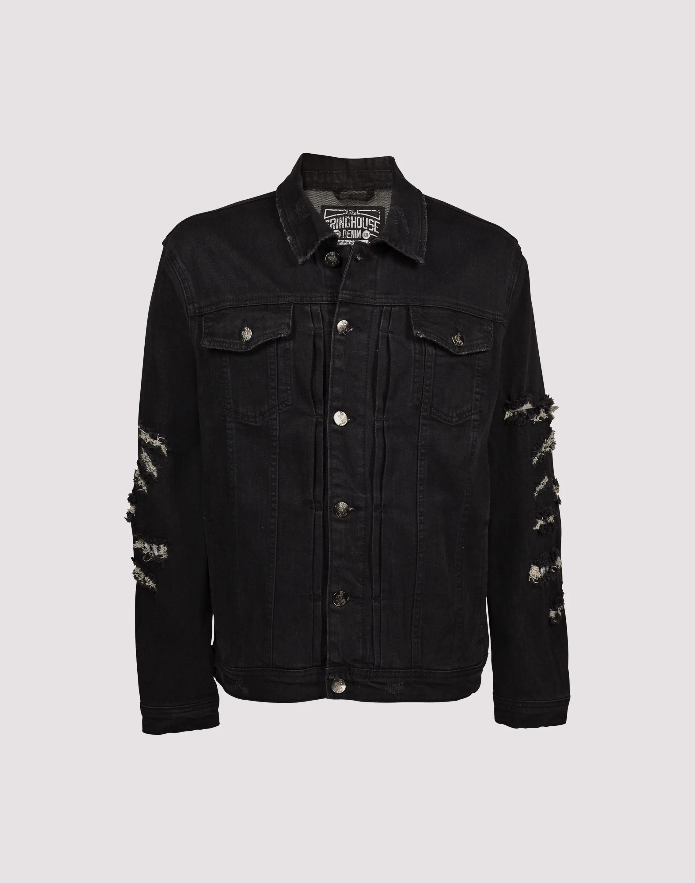 Grindhouse Rip N Repair Plaid Backed Jacket