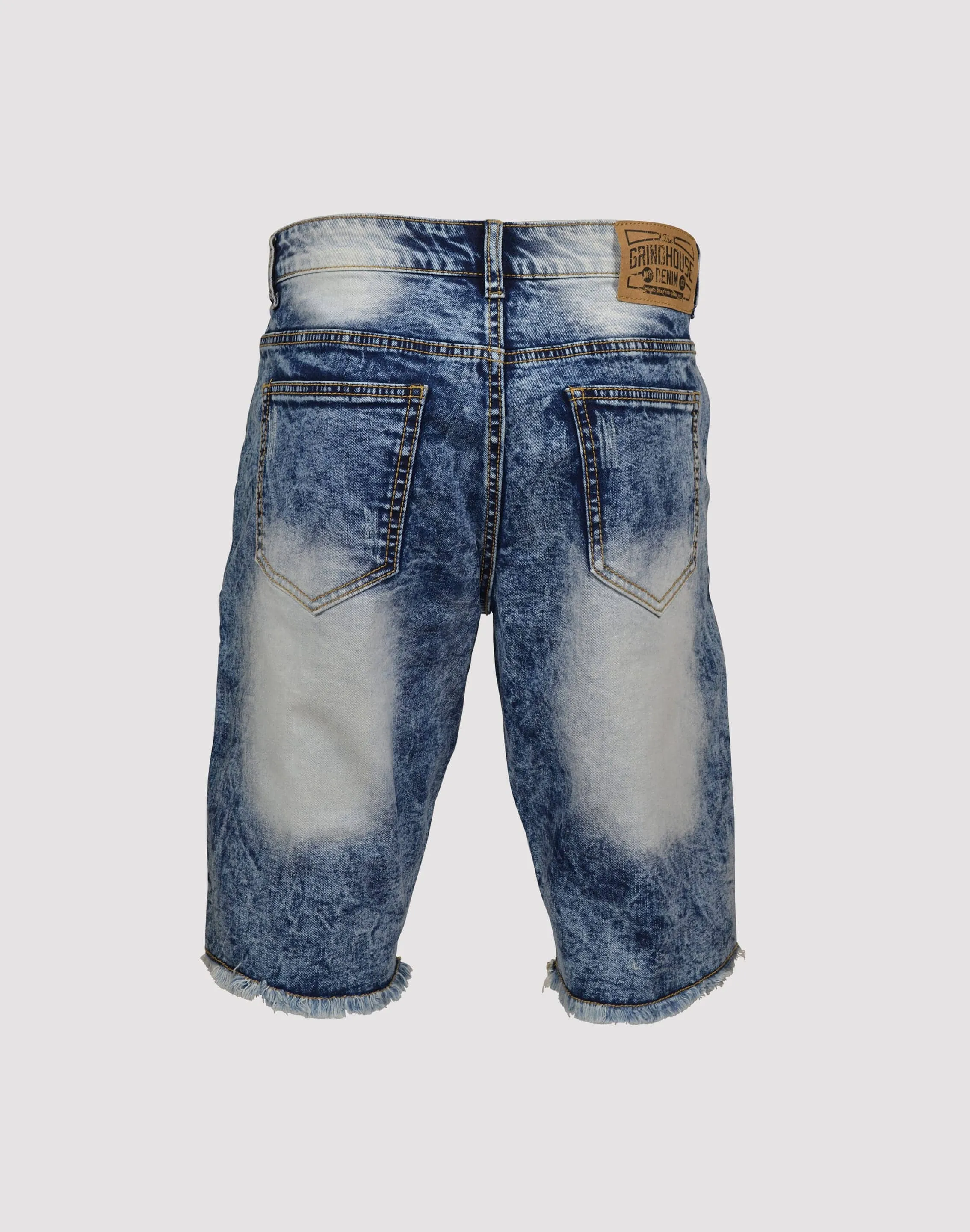 Grindhouse Rip N Repair Stitched Blue Short