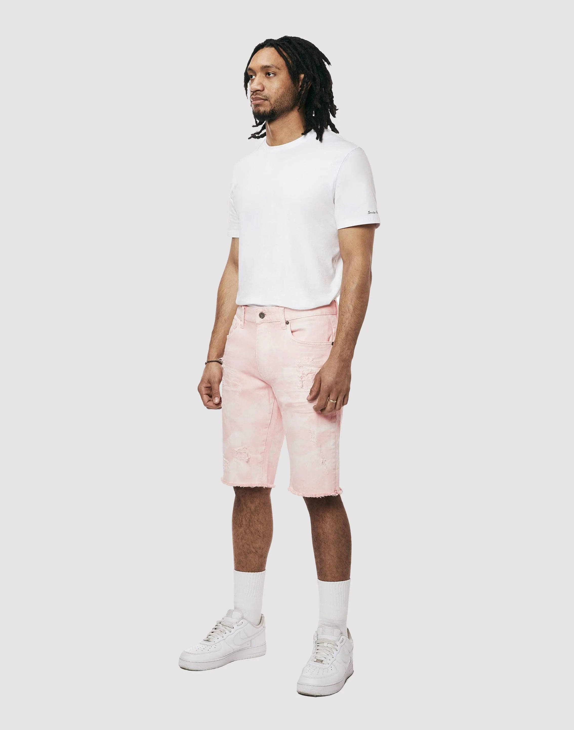 Grindhouse Rip N Tear Pink Denim Shorts