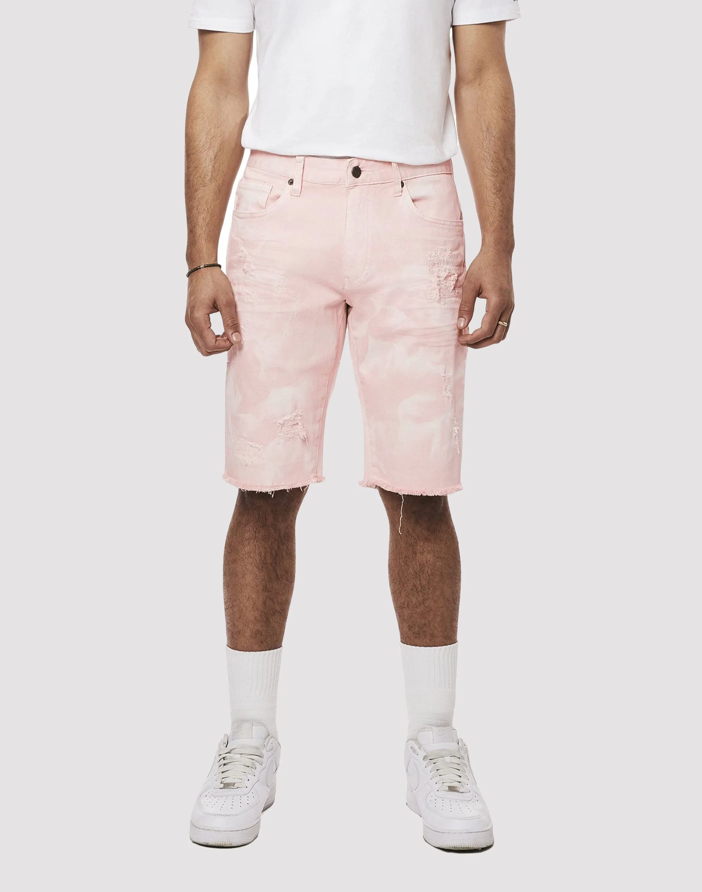 Grindhouse Rip N Tear Pink Denim Shorts