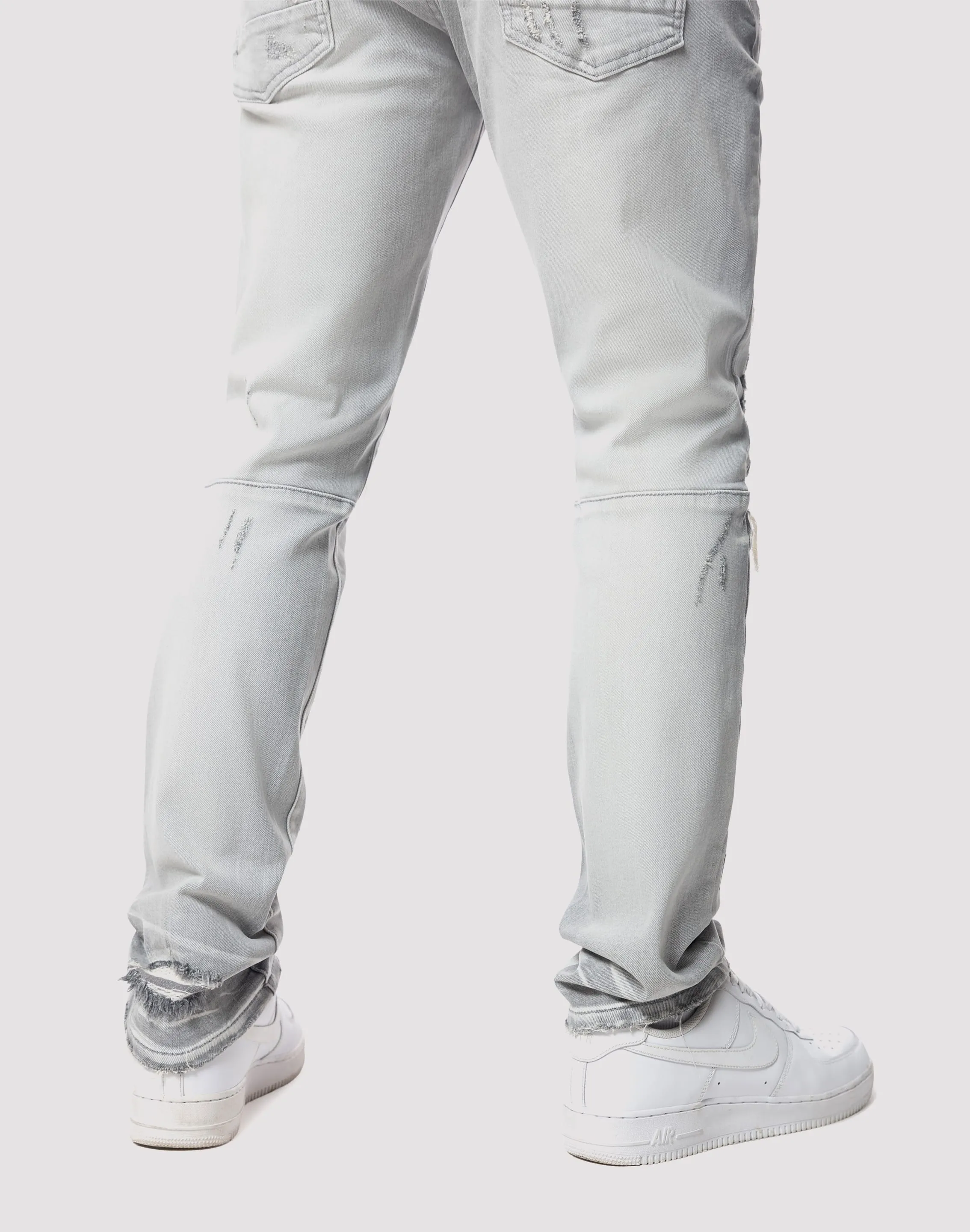 Grindhouse Rip N Tear Slim Fit Breezy Grey Jeans