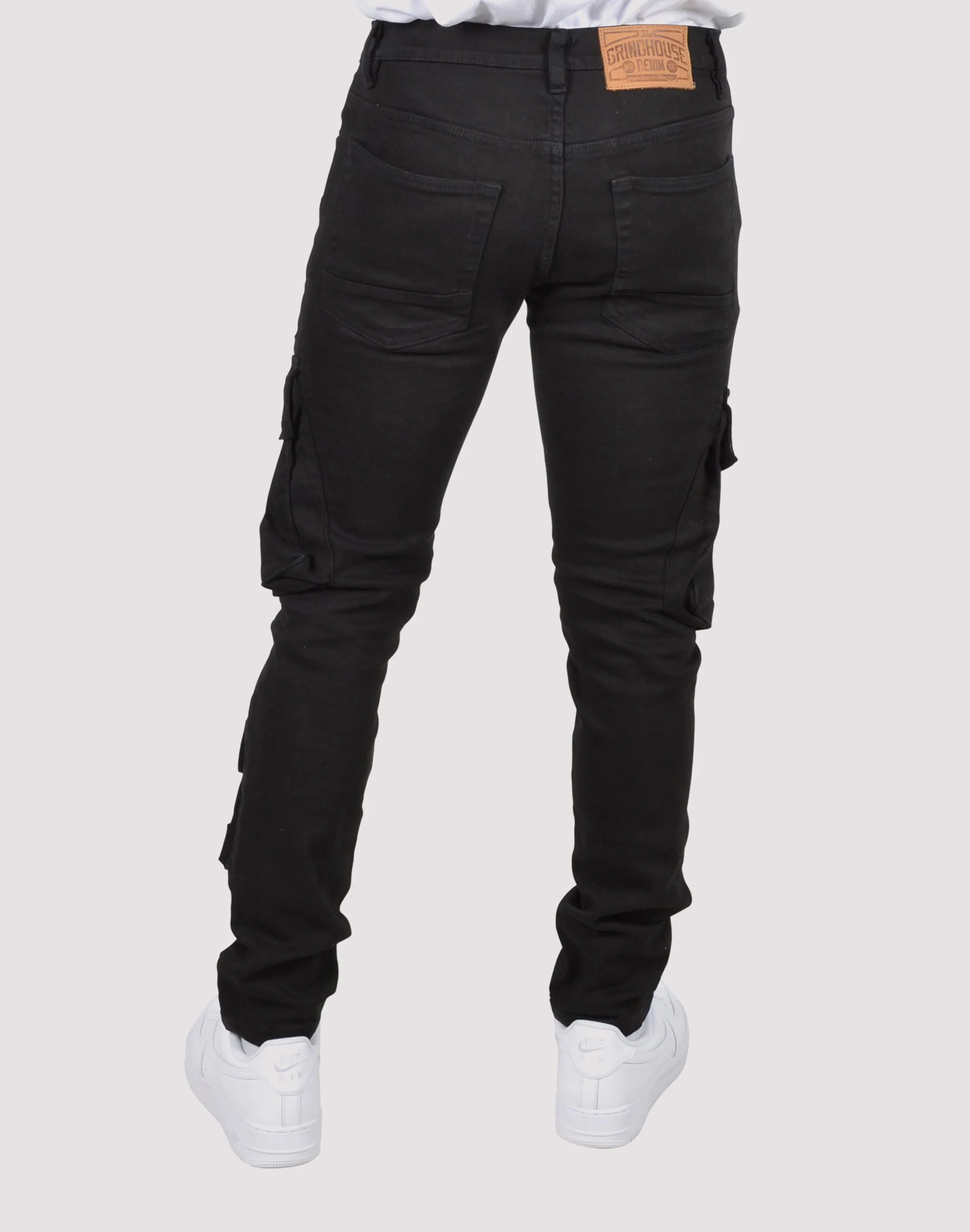 Grindhouse Side Cargo Multi Pocket Denim Jeans