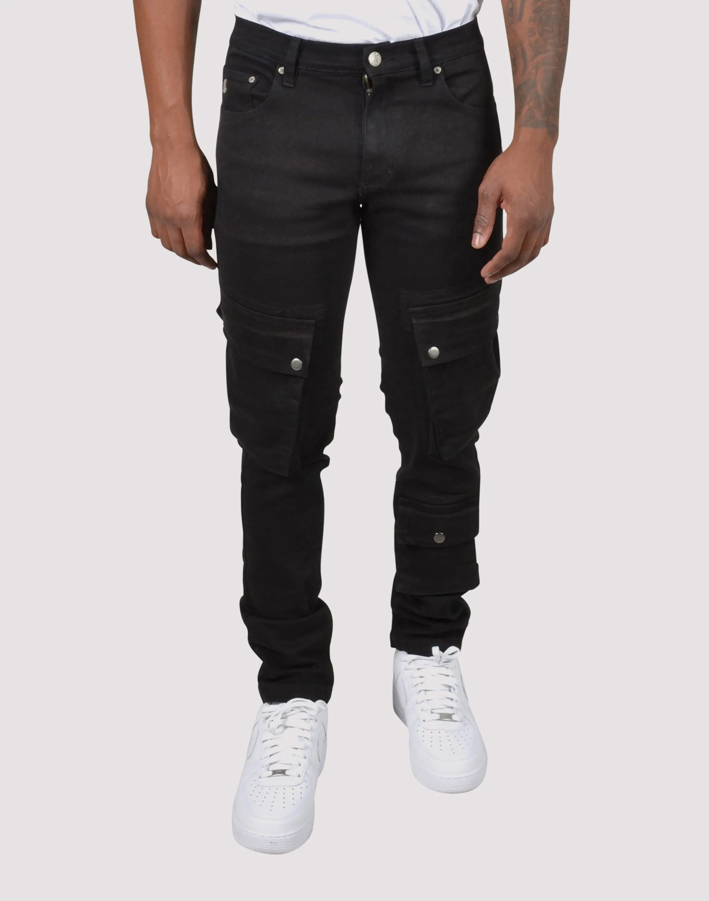 Grindhouse Side Cargo Multi Pocket Denim Jeans
