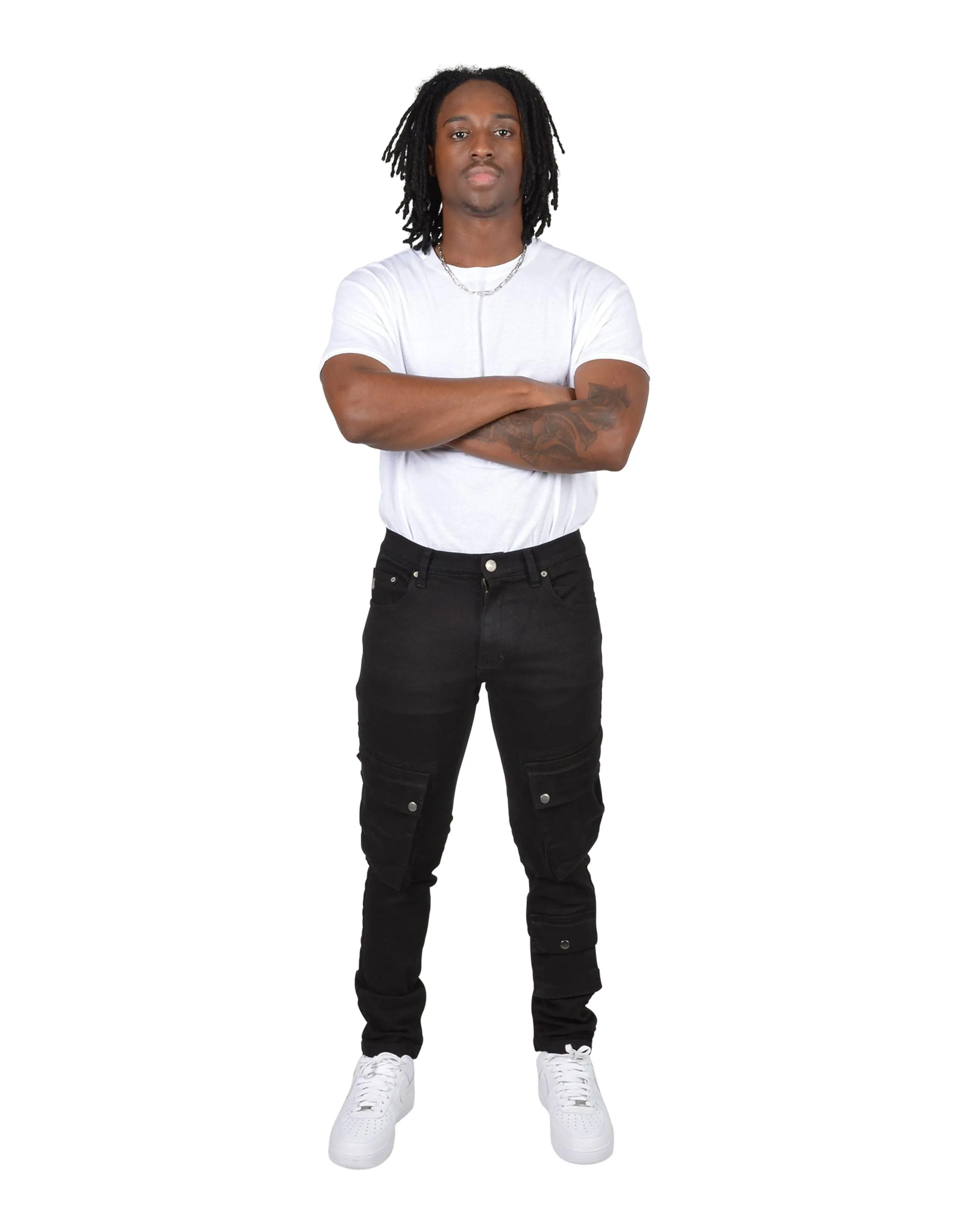 Grindhouse Side Cargo Multi Pocket Denim Jeans