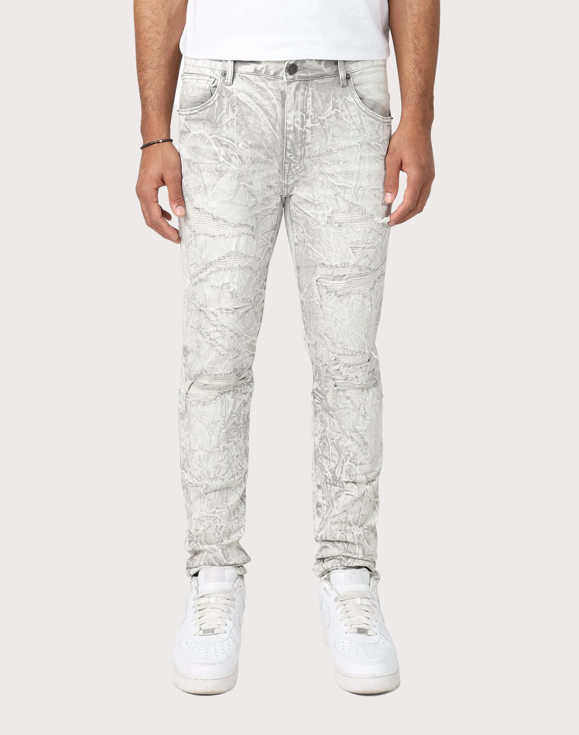Grindhouse Slim Fit Mineral Wash Opal Grey Denim Jeans