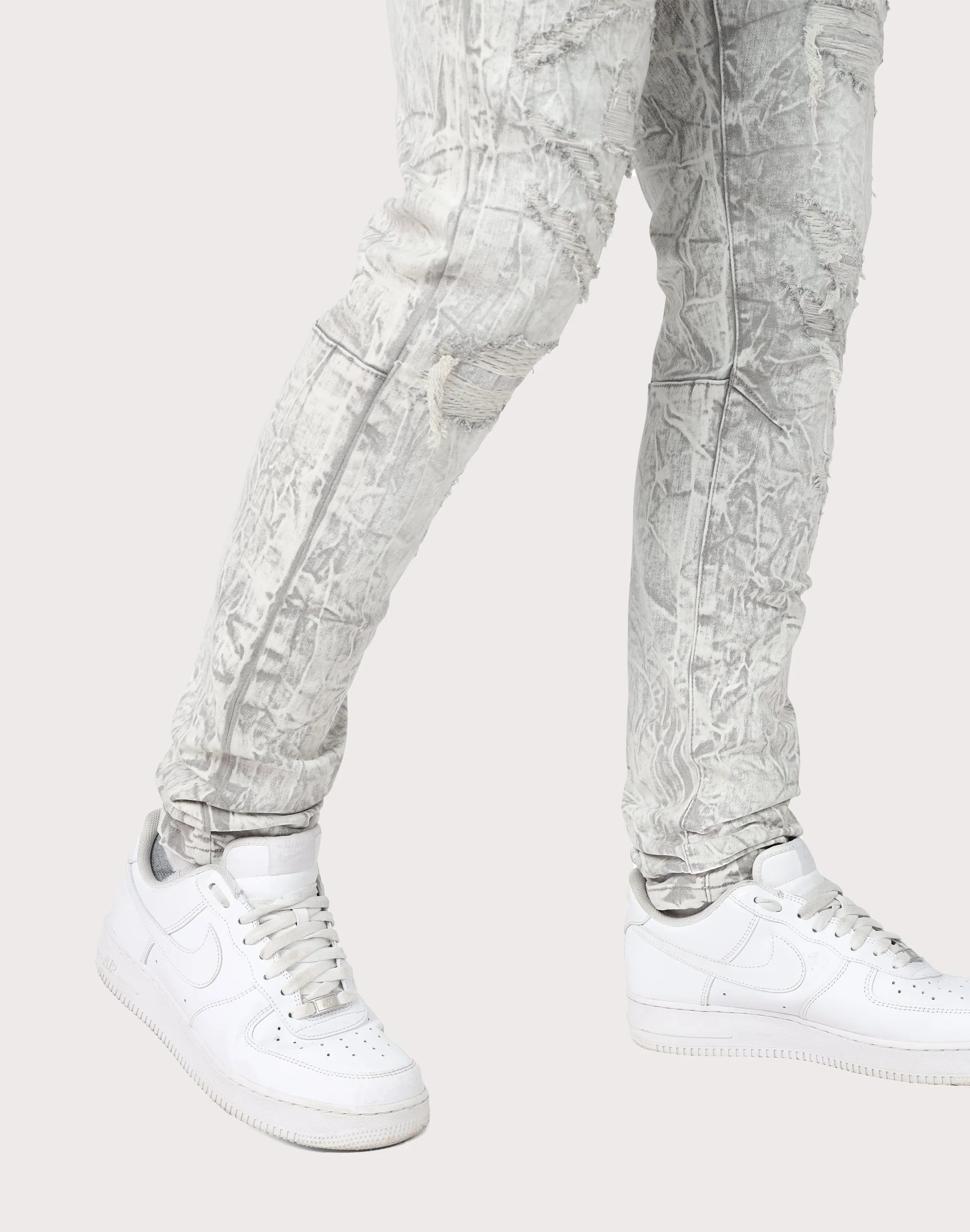 Grindhouse Slim Fit Mineral Wash Opal Grey Denim Jeans