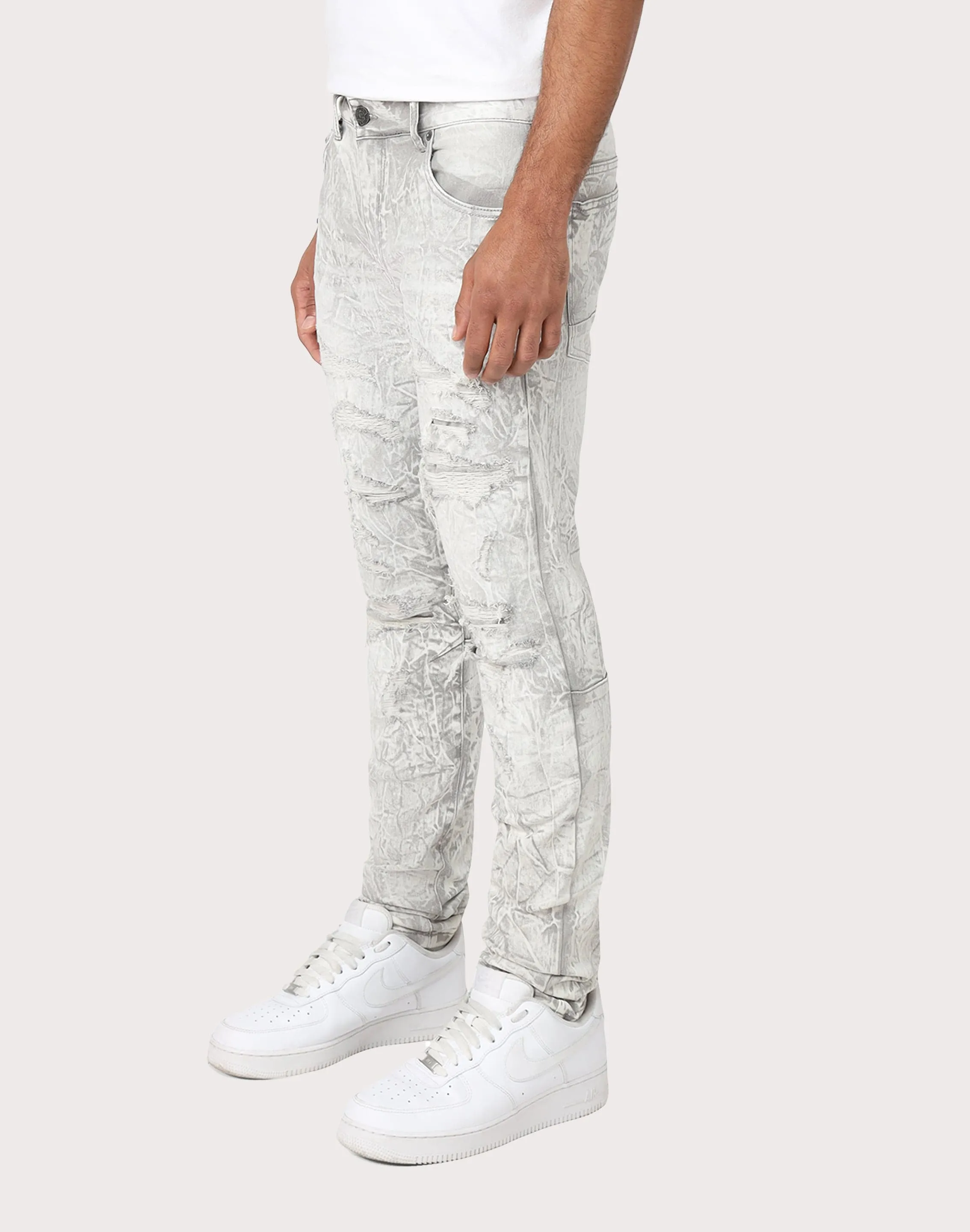 Grindhouse Slim Fit Mineral Wash Opal Grey Denim Jeans