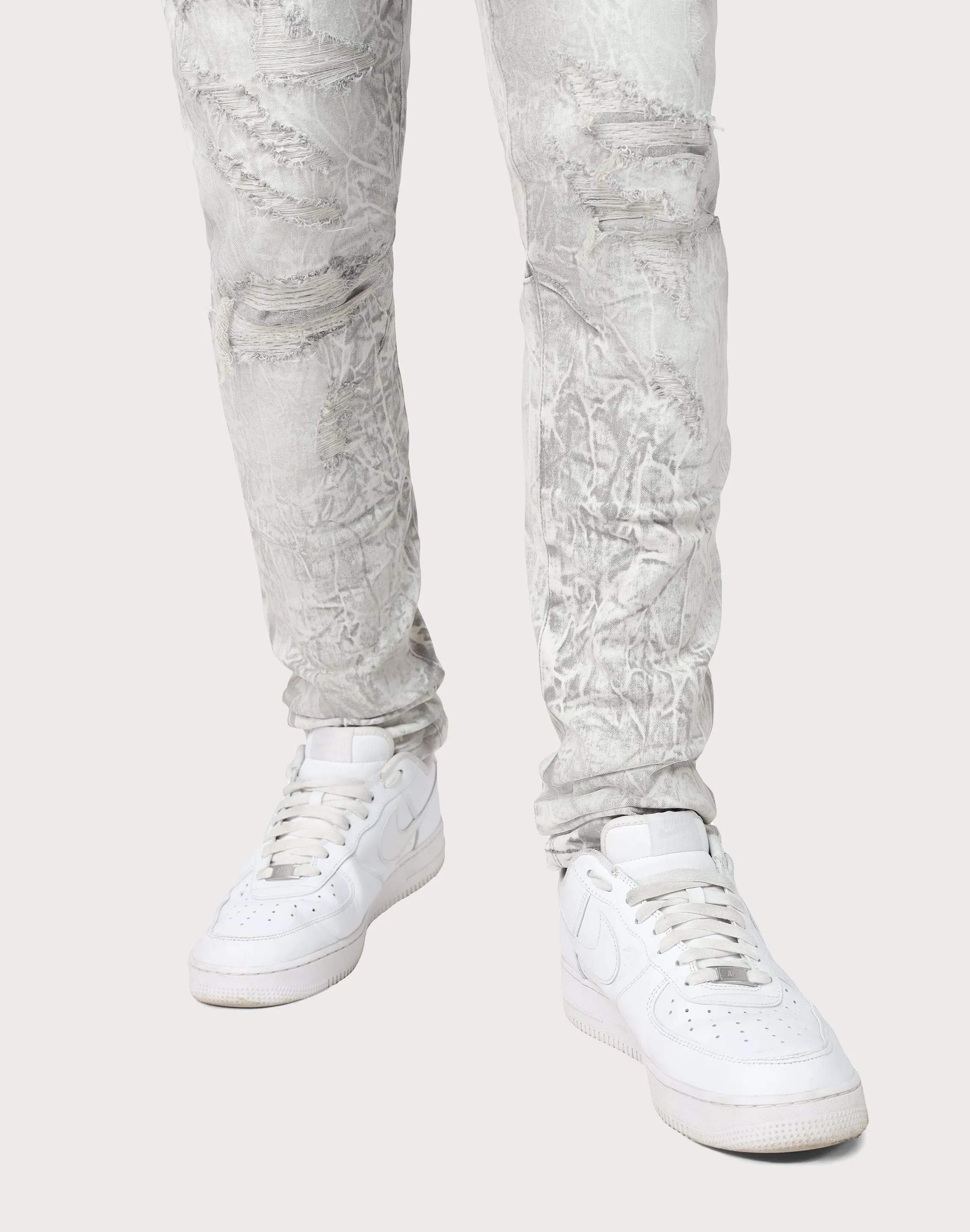 Grindhouse Slim Fit Mineral Wash Opal Grey Denim Jeans