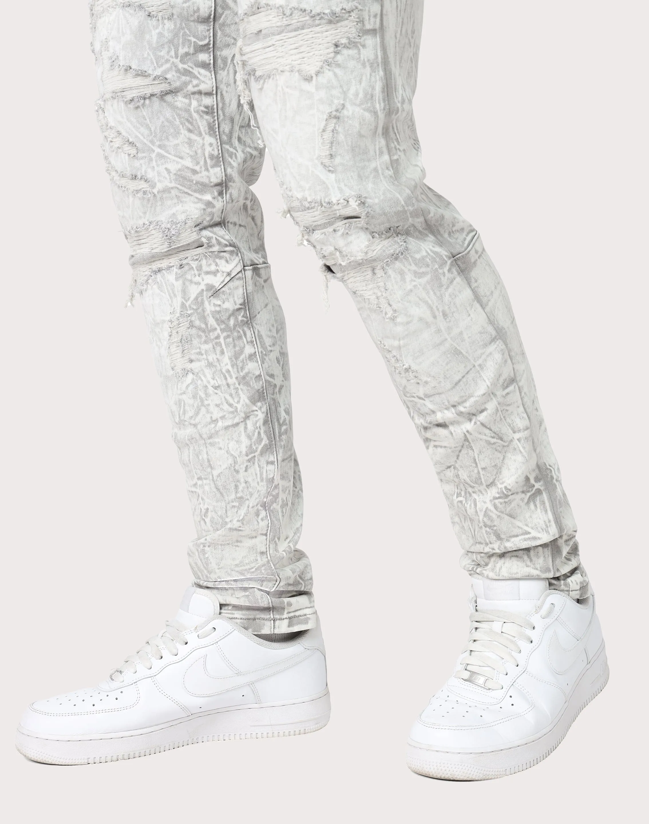 Grindhouse Slim Fit Mineral Wash Opal Grey Denim Jeans