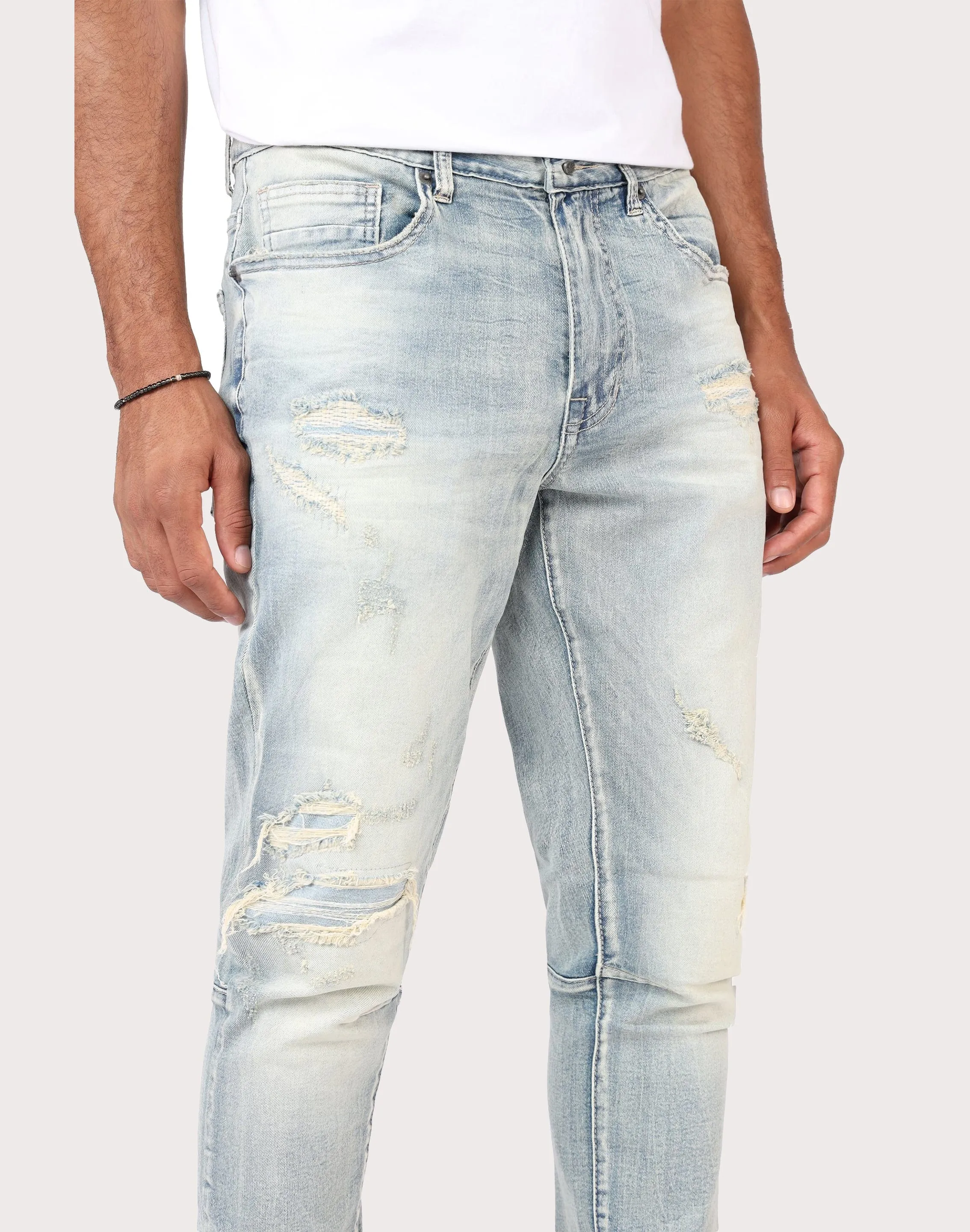 Grindhouse Slim Fit Taper Vintage Denim Jeans