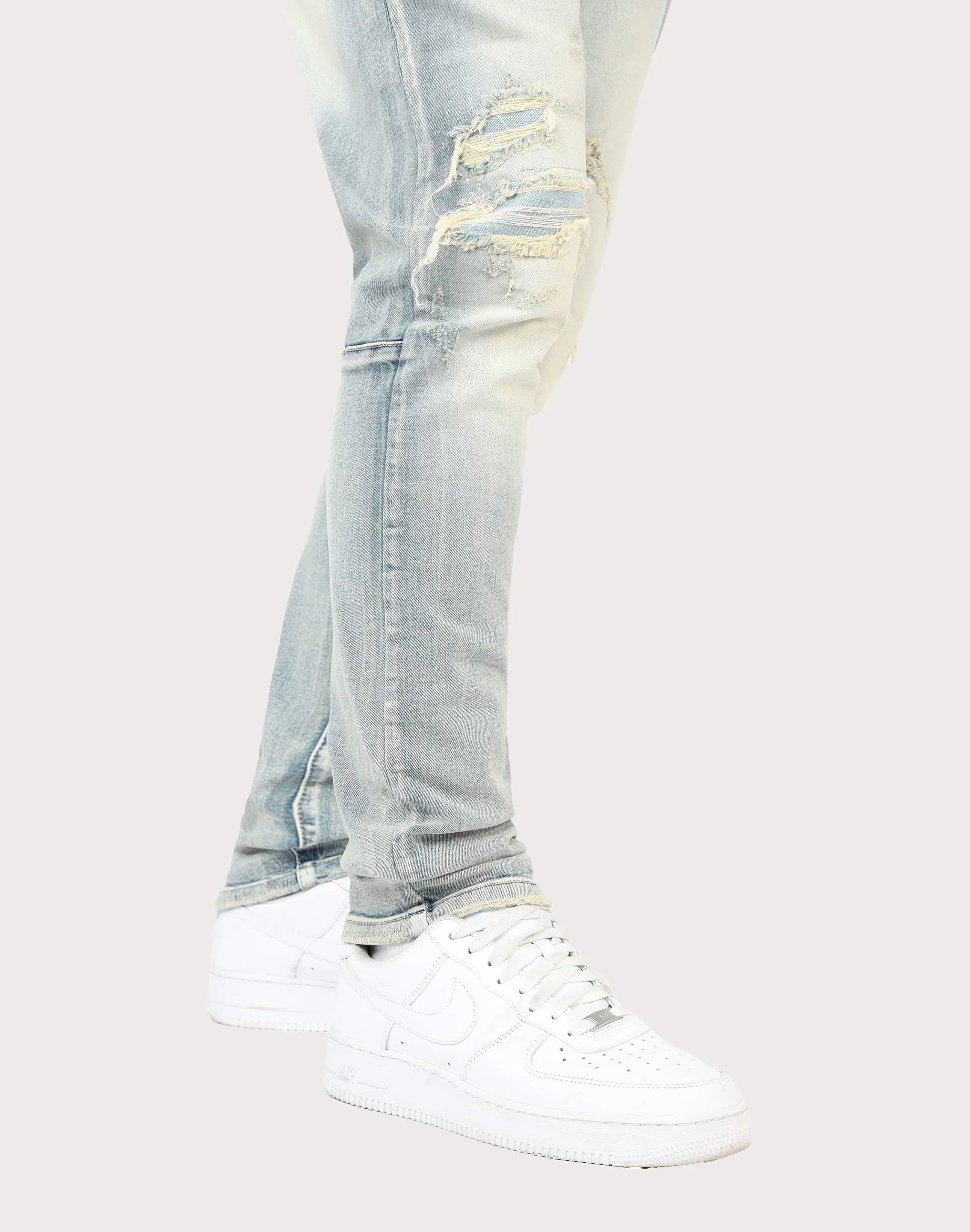Grindhouse Slim Fit Taper Vintage Denim Jeans