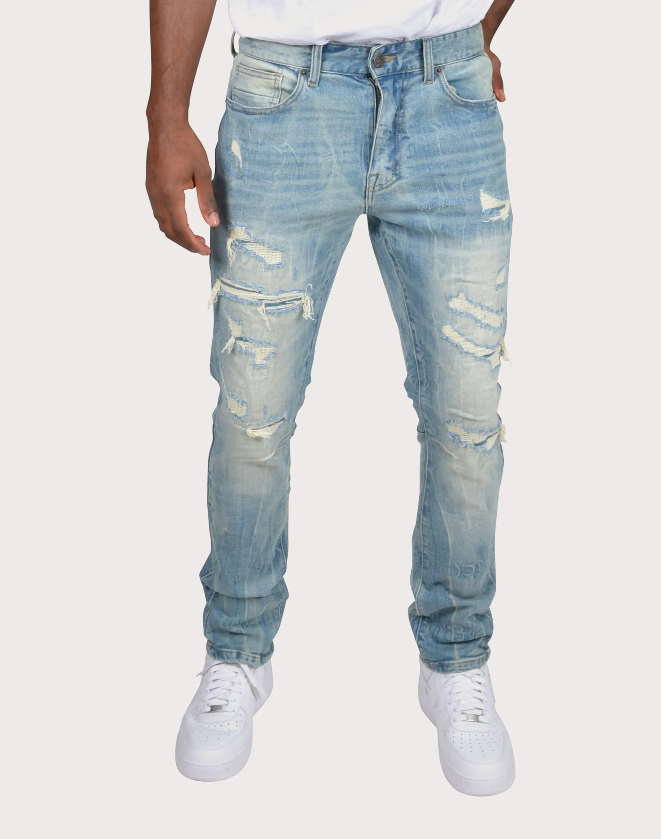 Grindhouse Slim Fit Taper Vintage Denim Jeans