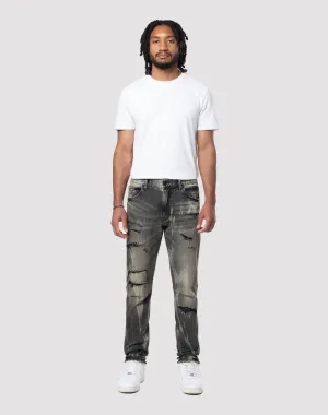 Grindhouse Streaked Slim Fit Black Dust Jeans