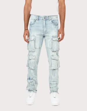 Grindhouse Syosset Blue Cargo Slim Fit Jeans