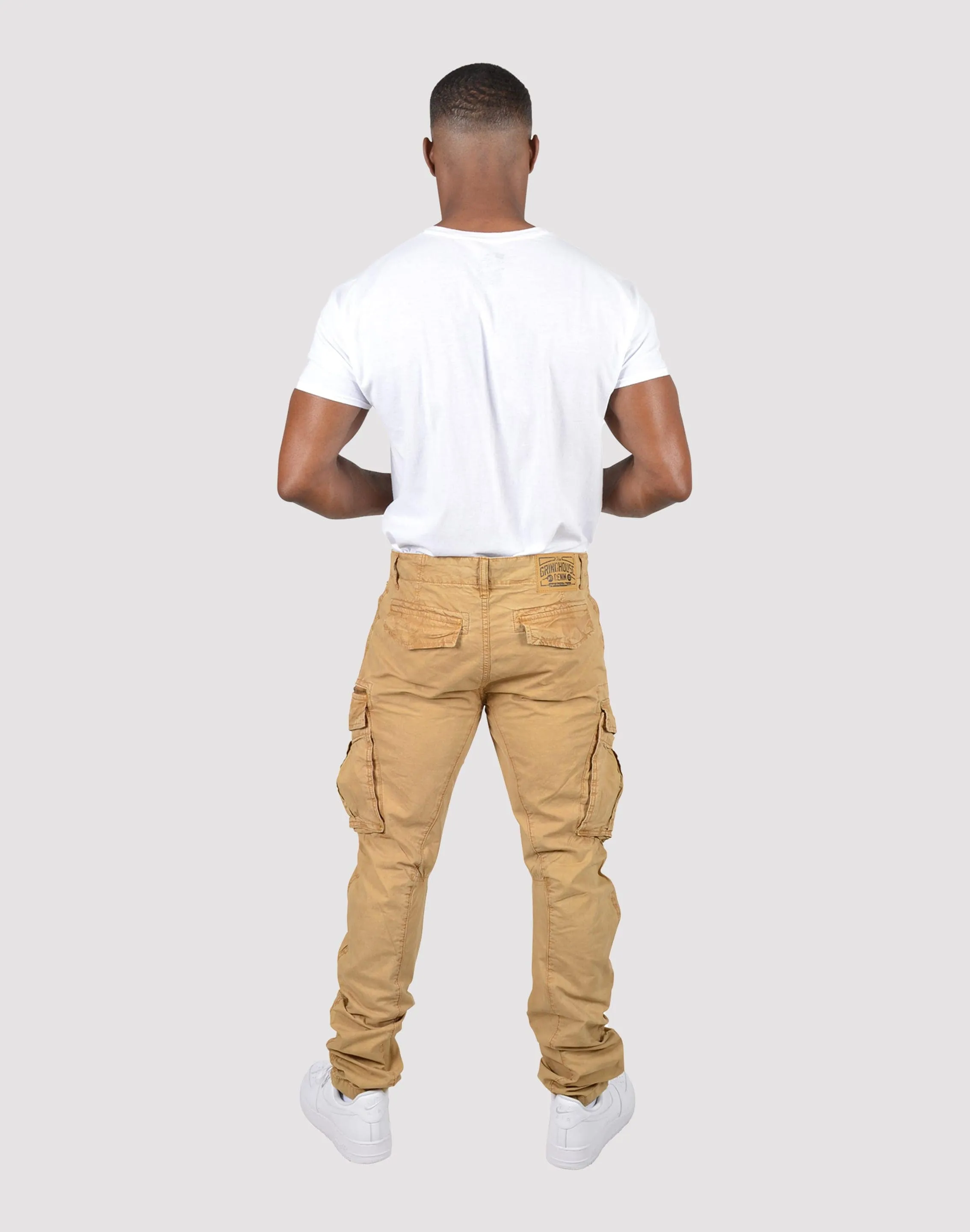 Grindhouse Twill Front Cargo Log Zip Rust Pants
