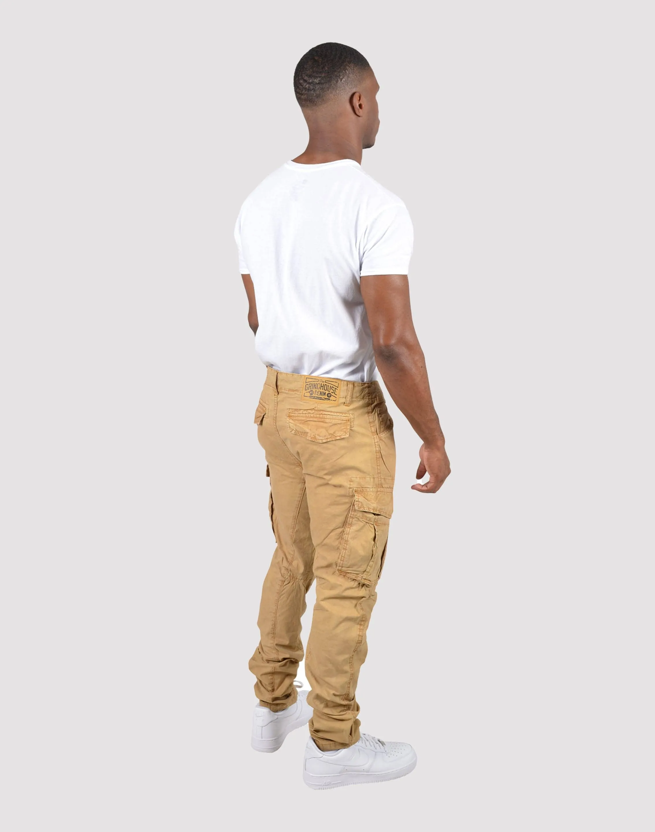 Grindhouse Twill Front Cargo Log Zip Rust Pants