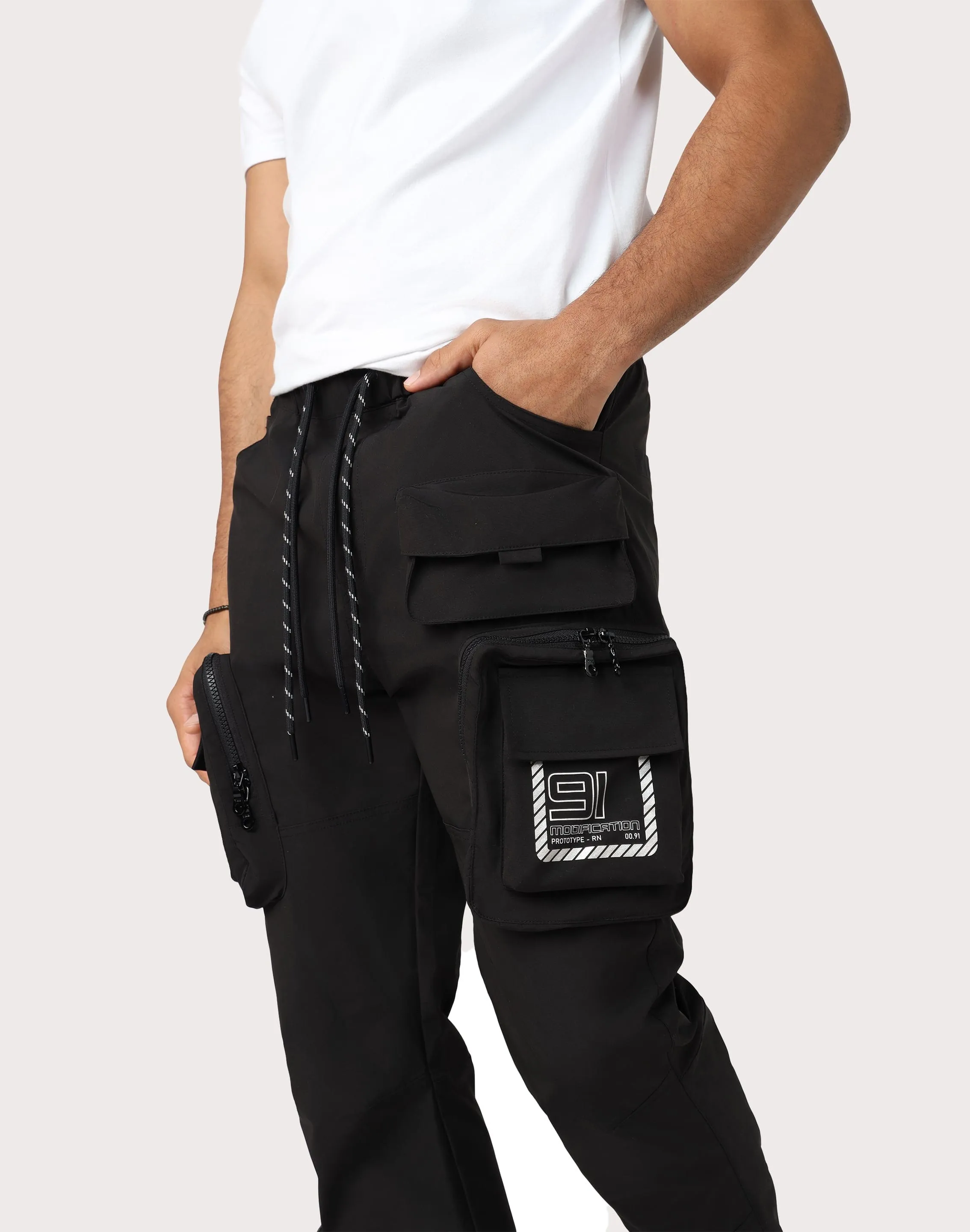 Grindhouse Utility Nylon Black Cargo Pants