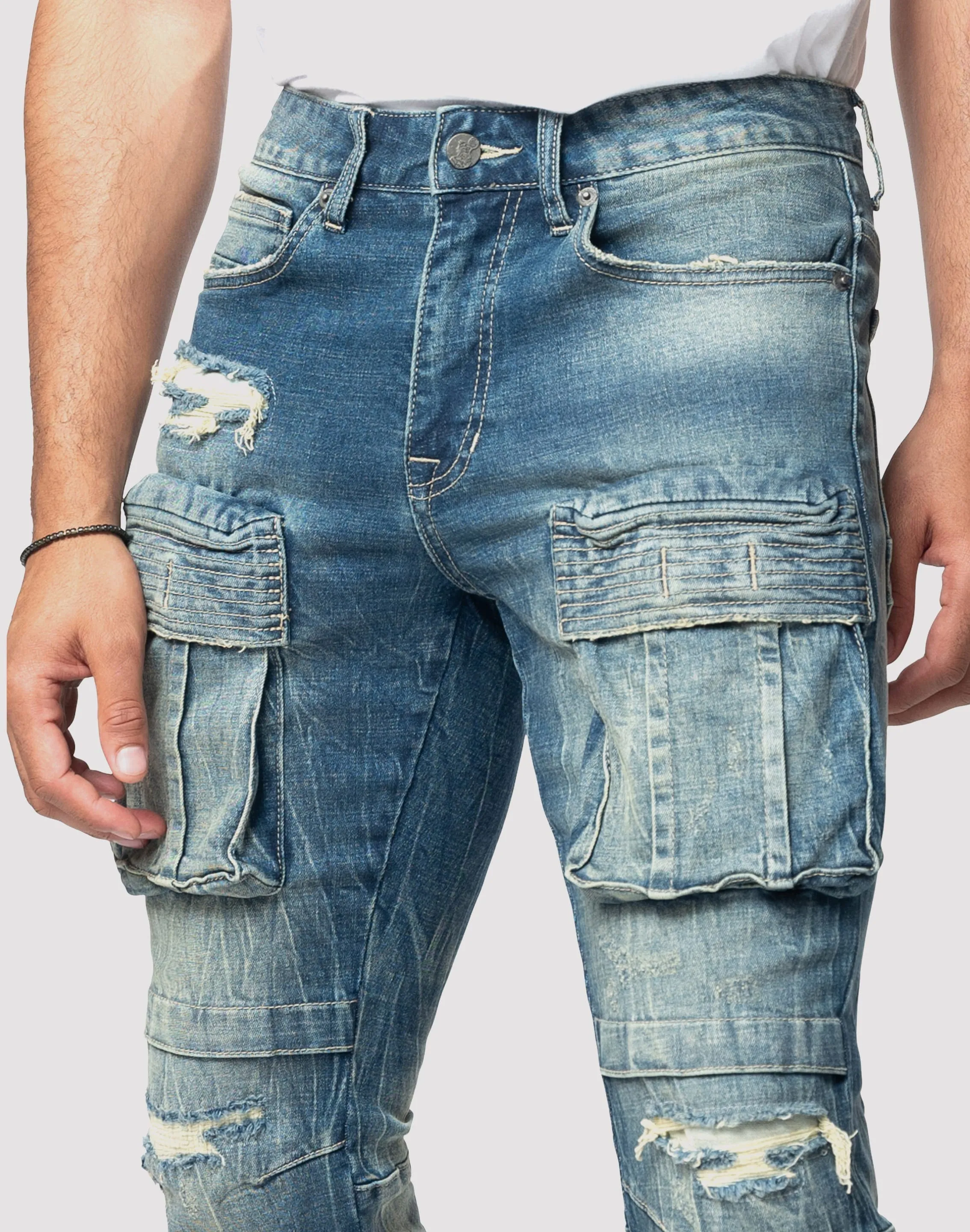 Grindhouse Utility Slim Fit Westport Blue Denim Jean