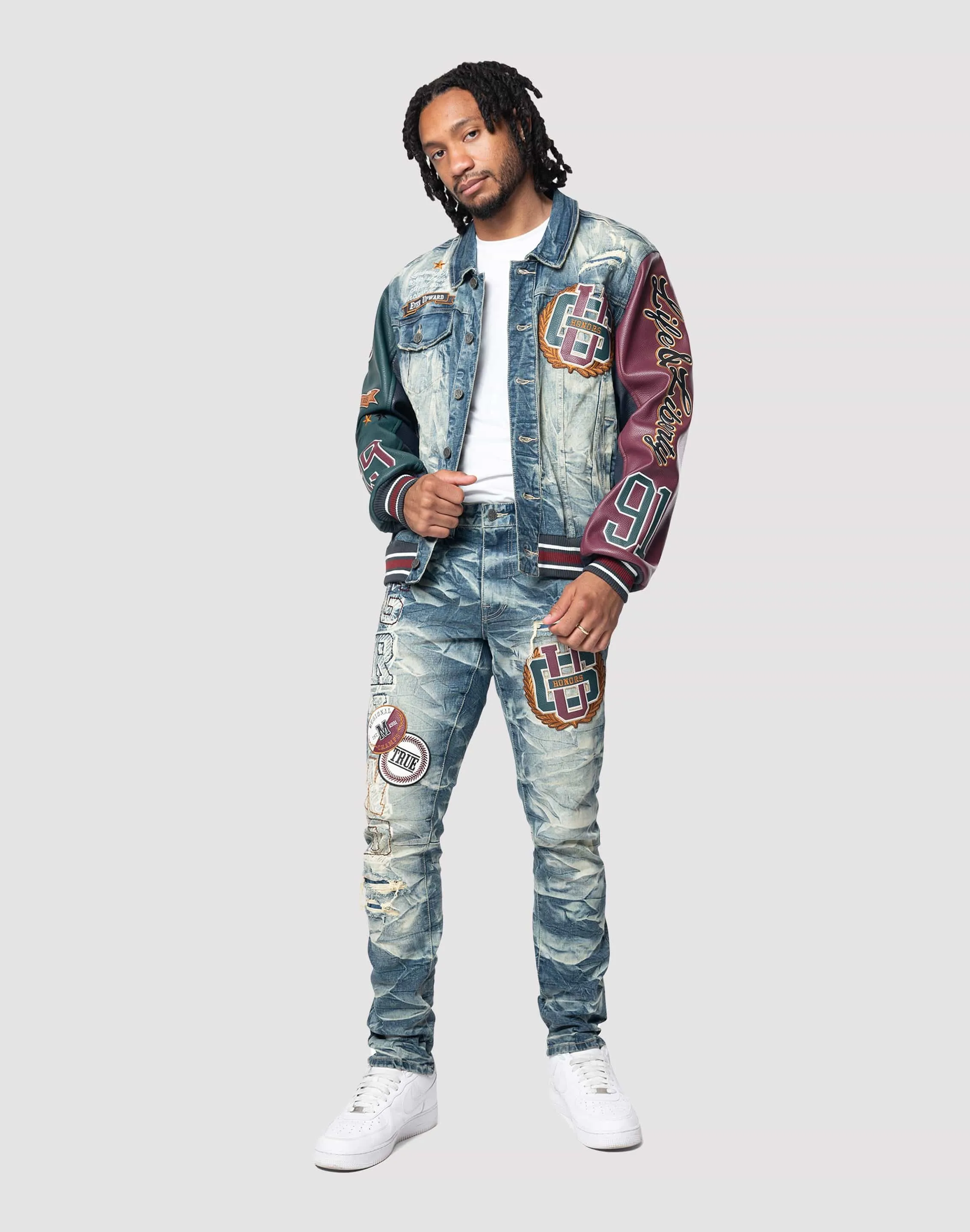 Grindhouse Varsity Slim Fit Alley Blue Jeans
