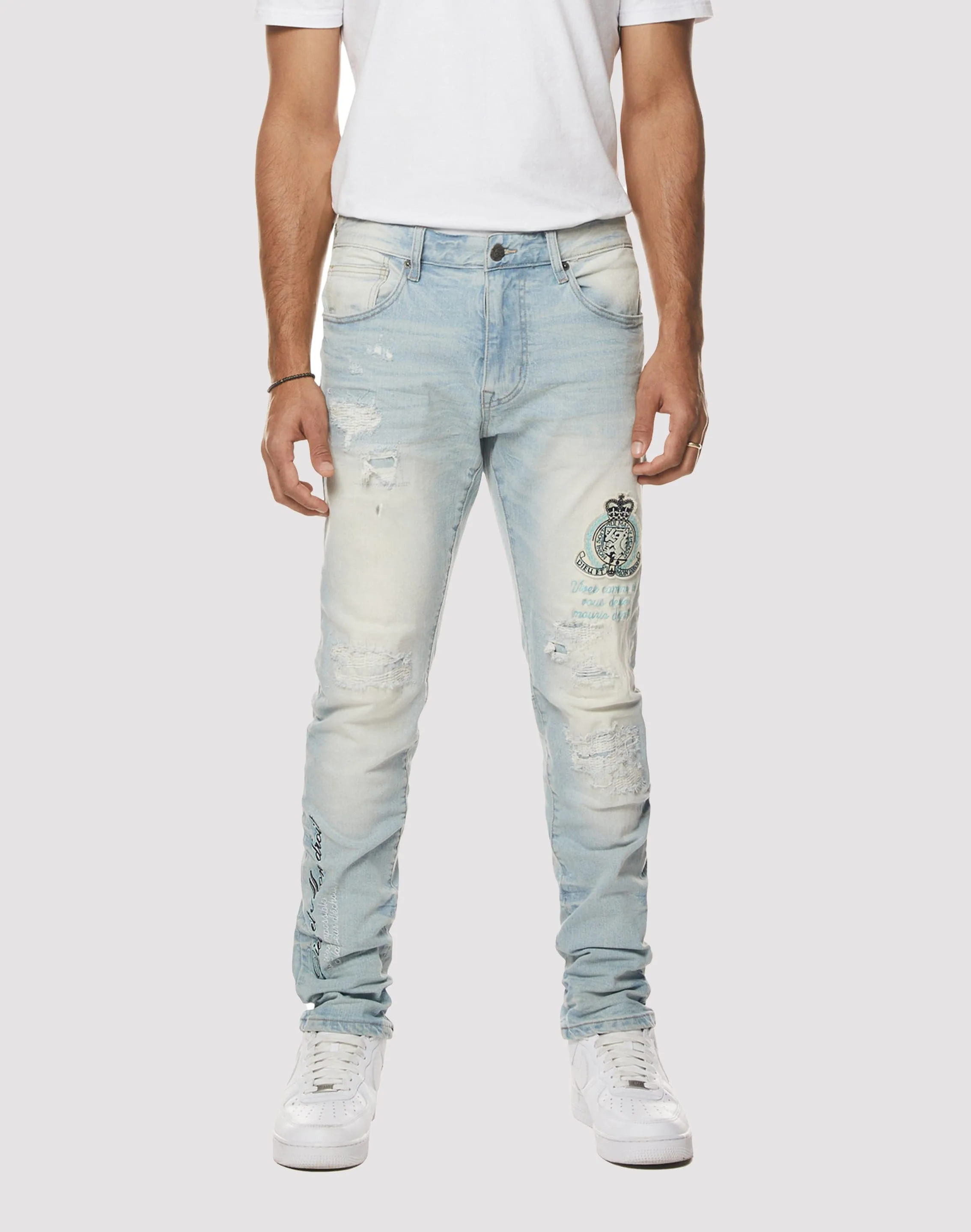 Grindhouse Varsity Slim Fit Speckle Jeans