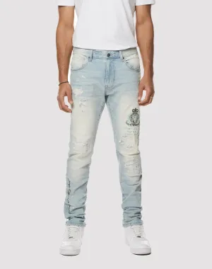 Grindhouse Varsity Slim Fit Speckle Jeans