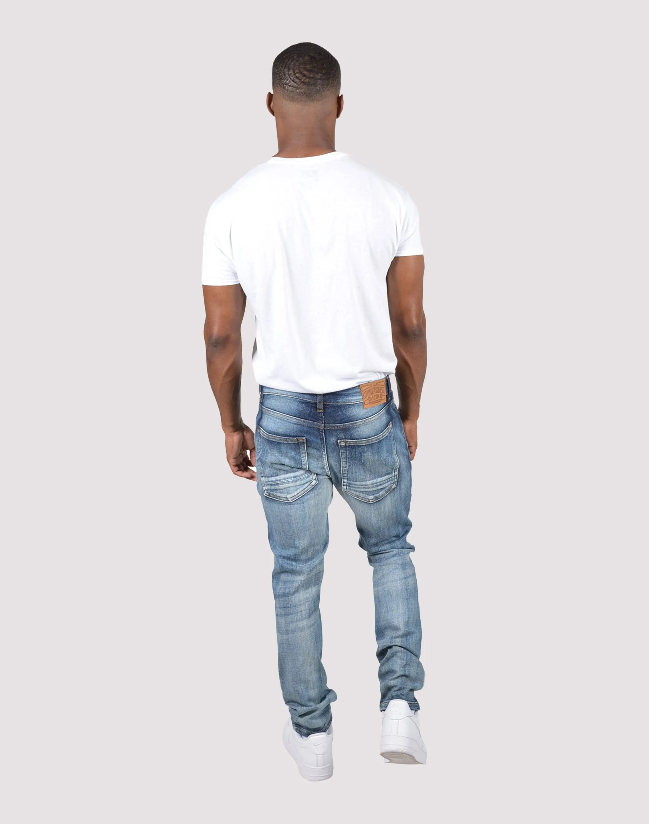 Grindhouse Vintage Rip N Repair Slim Fit Denim Jeans