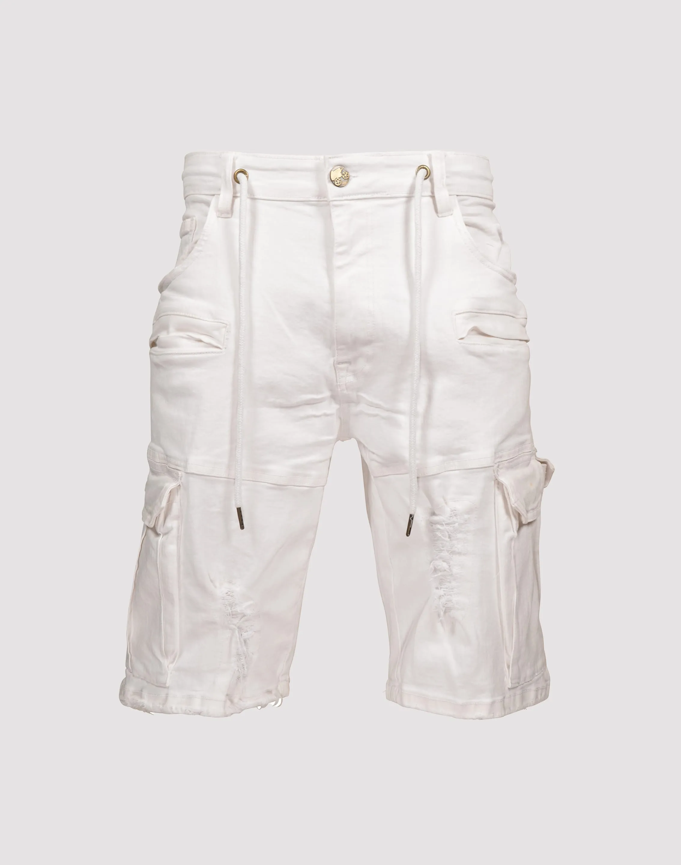 Grindhouse White Cargo Pocket Shorts