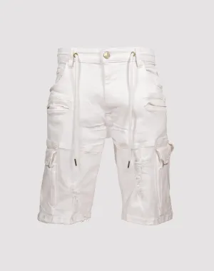 Grindhouse White Cargo Pocket Shorts