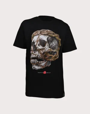 HASTAMUERTE LLC Hasta Muerte Diamond Chain Skull Black Foam Tee
