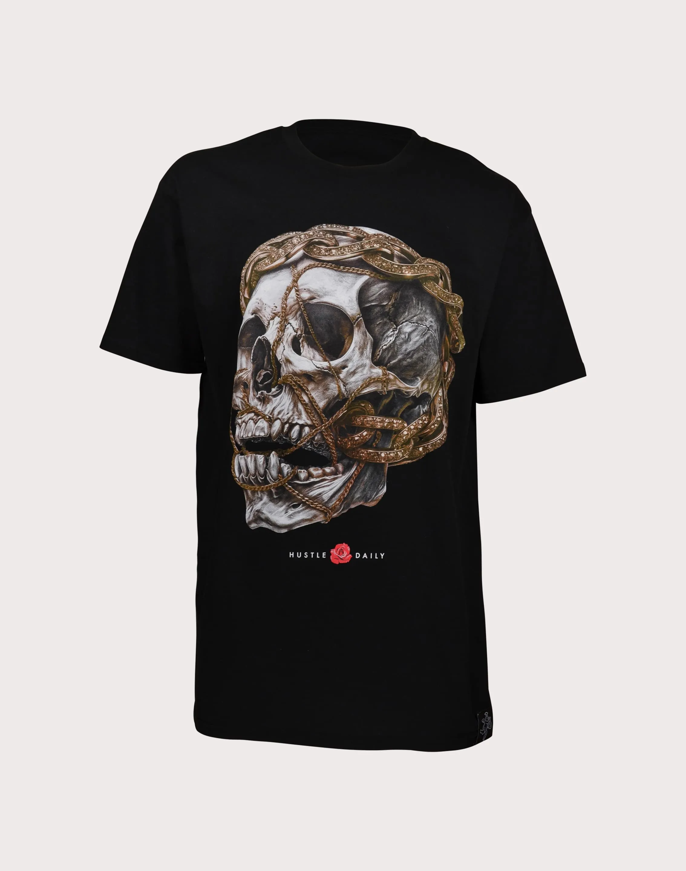 HASTAMUERTE LLC Hasta Muerte Diamond Chain Skull Black Foam Tee