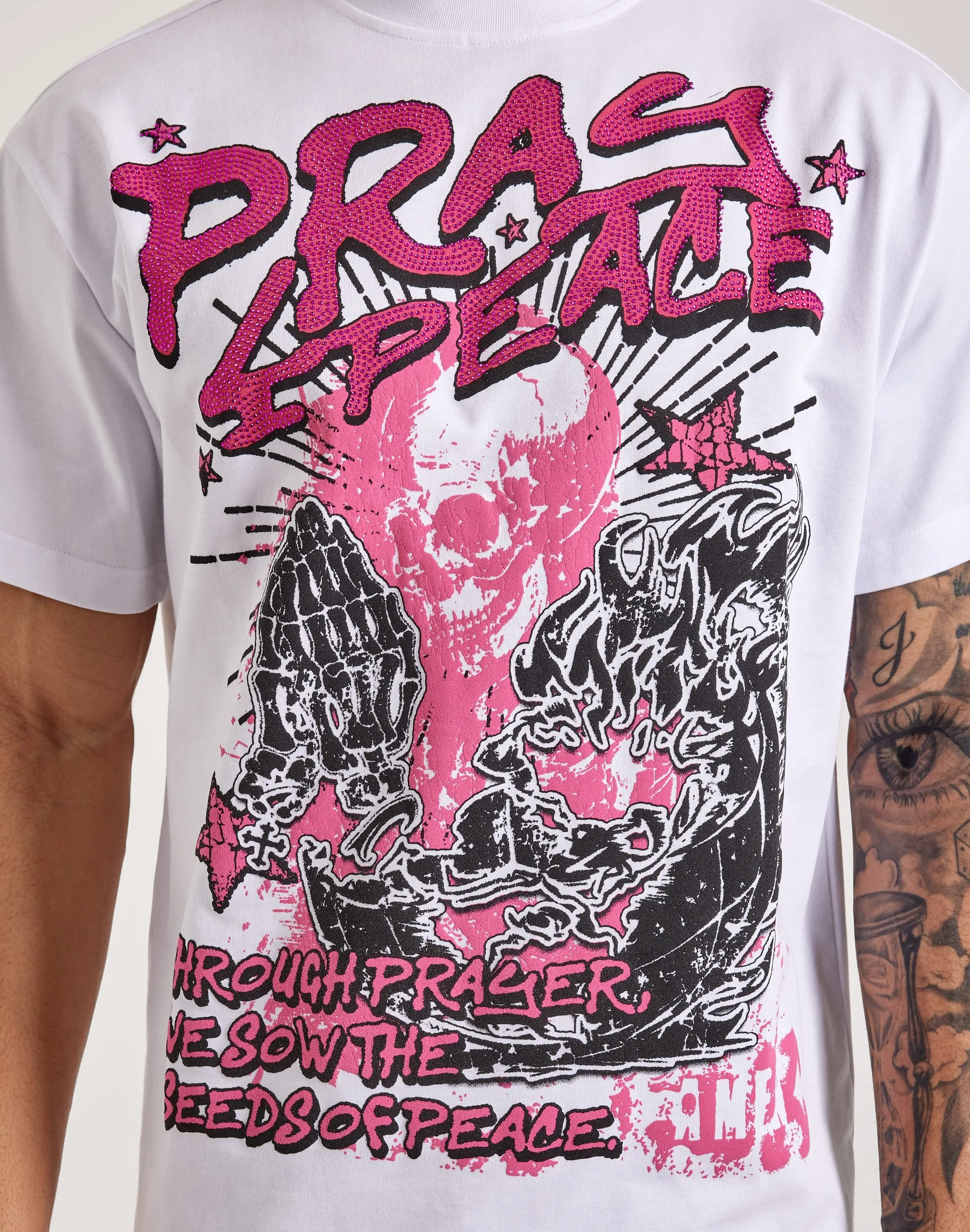 Heads or Tails Pray 4 Peace Tee