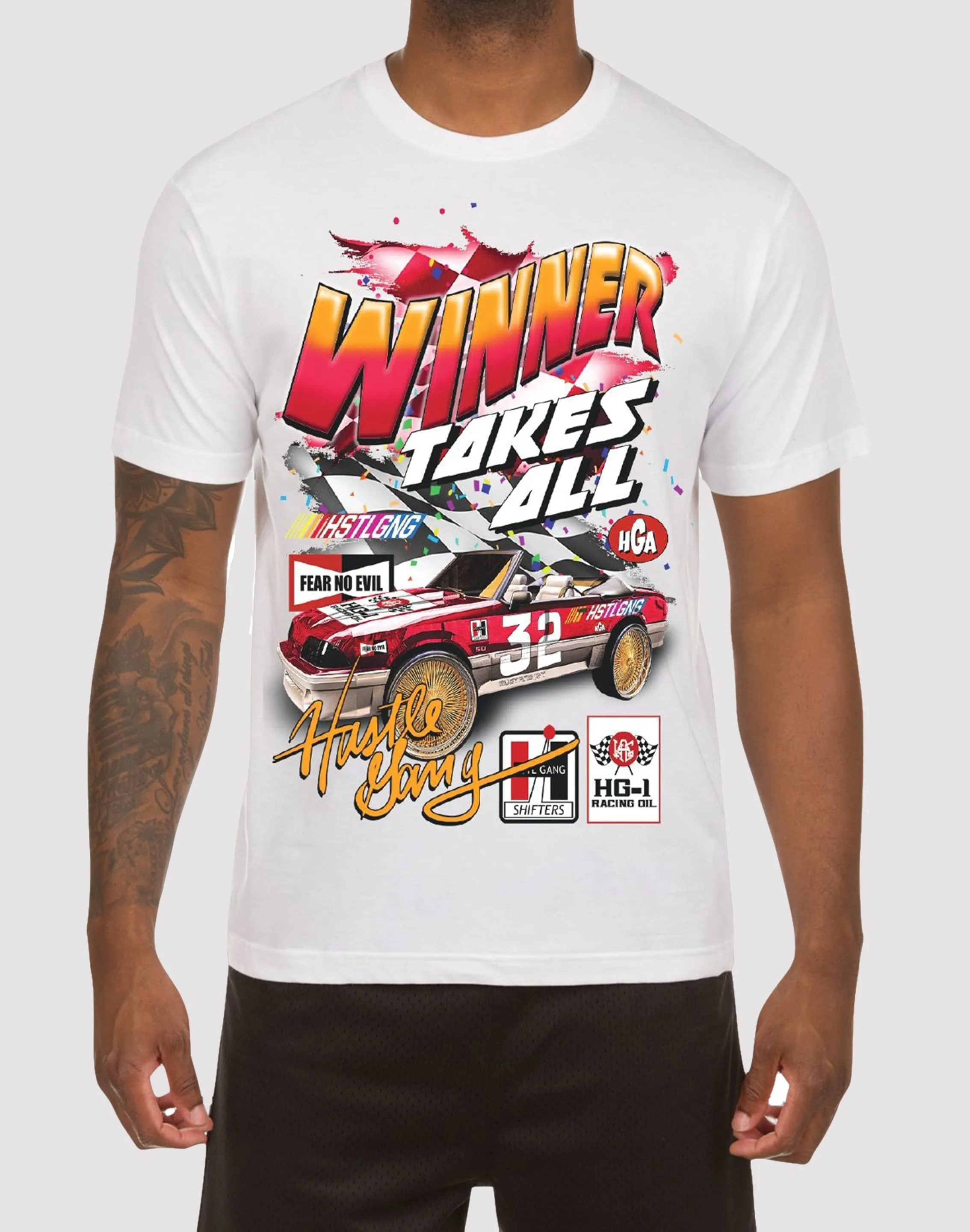 Hustle Gang Fast Whip White Tee