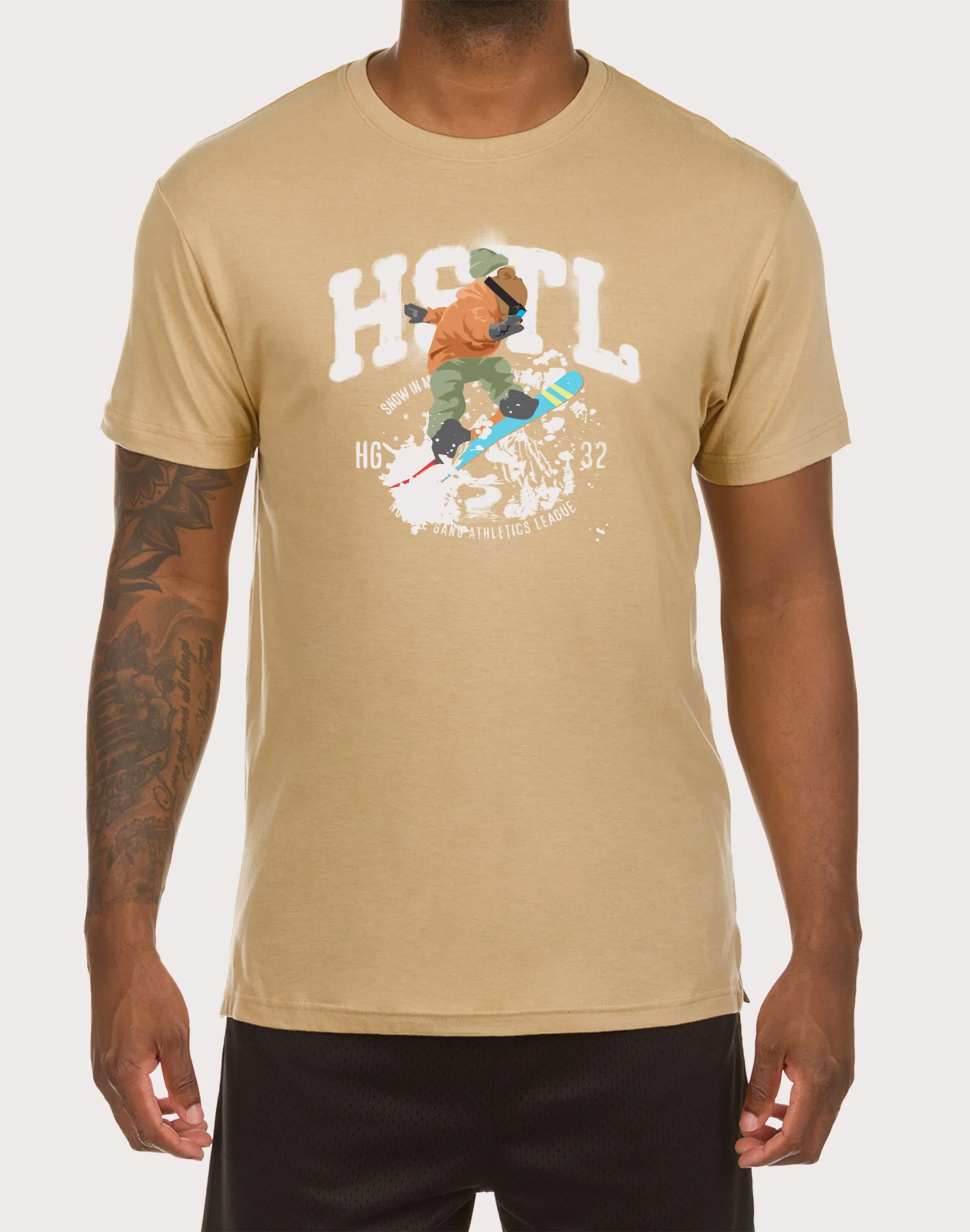 Hustle Gang Fresh Powder Cream Tee