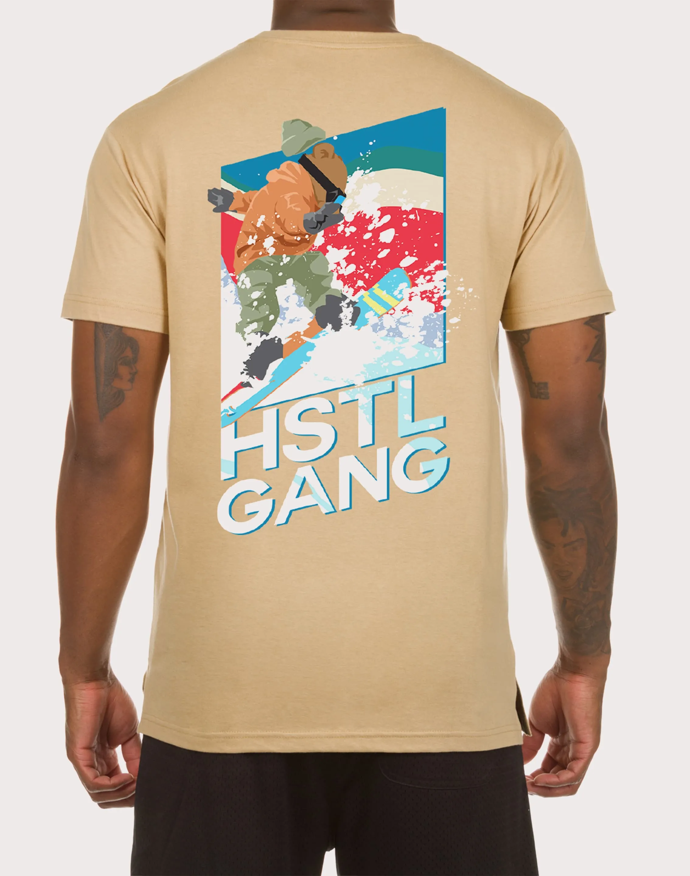 Hustle Gang Fresh Powder Cream Tee