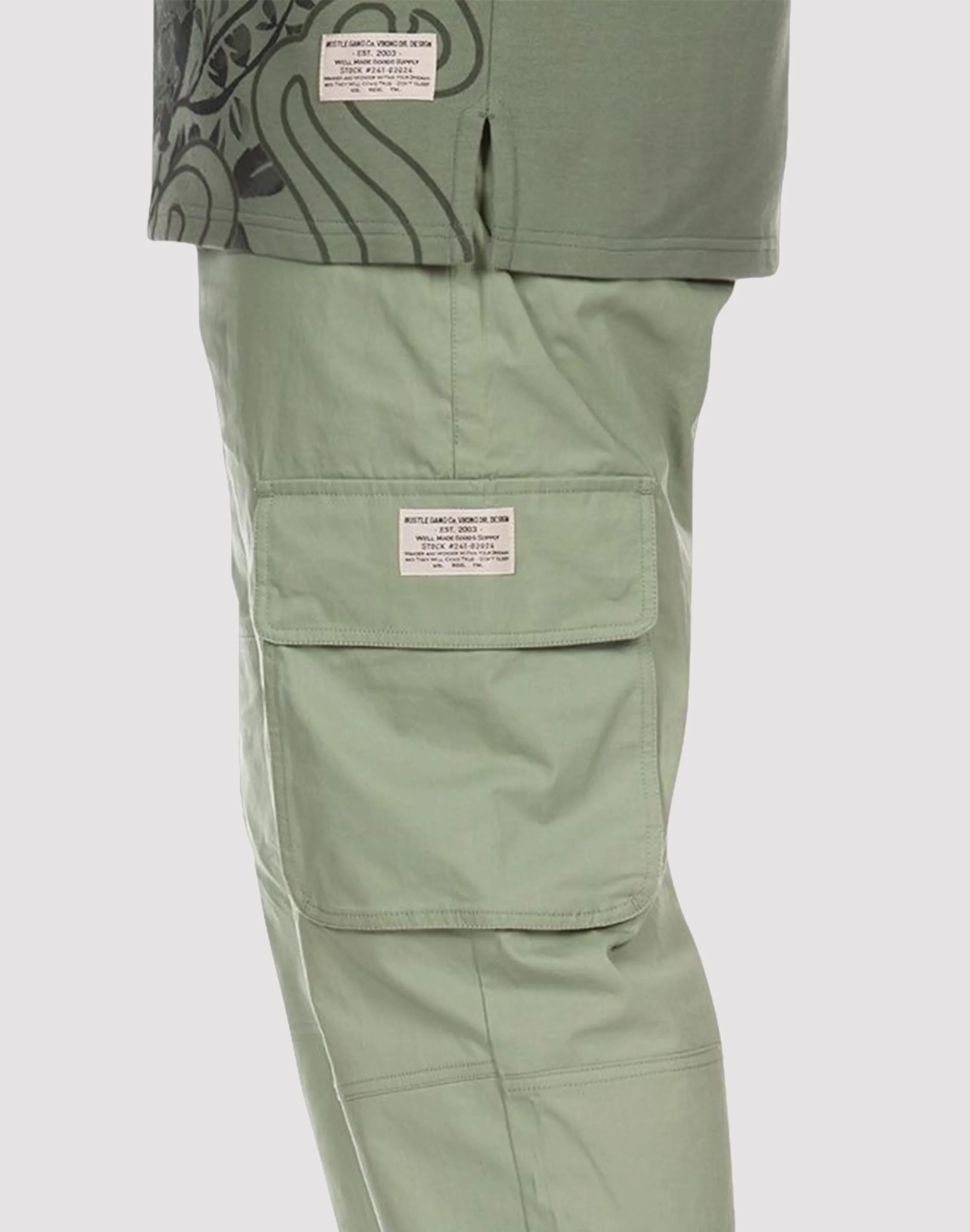 Hustle Gang Volve Cargo Green Pants