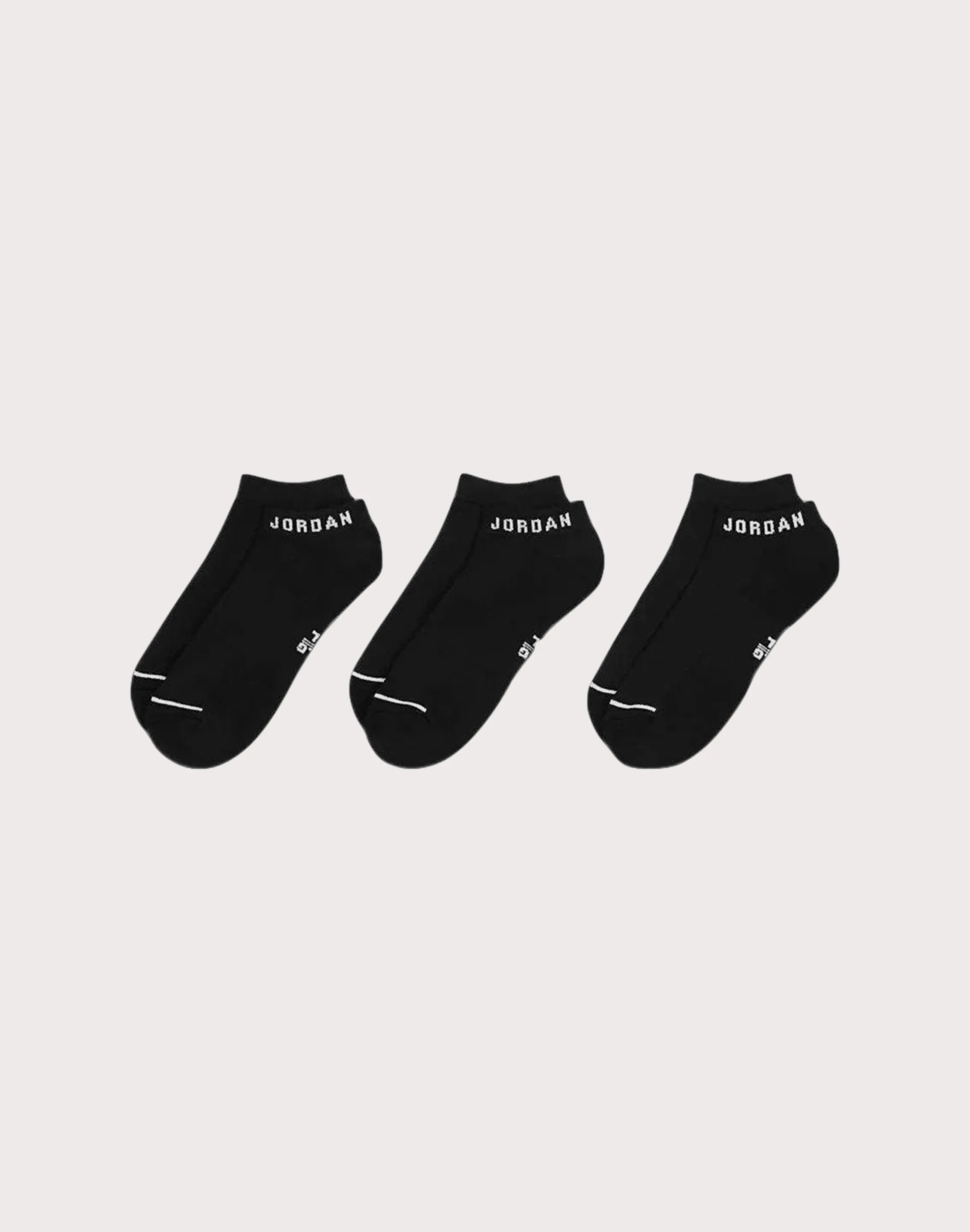 Jordan Everyday No-Show Black Socks (3 Pairs)