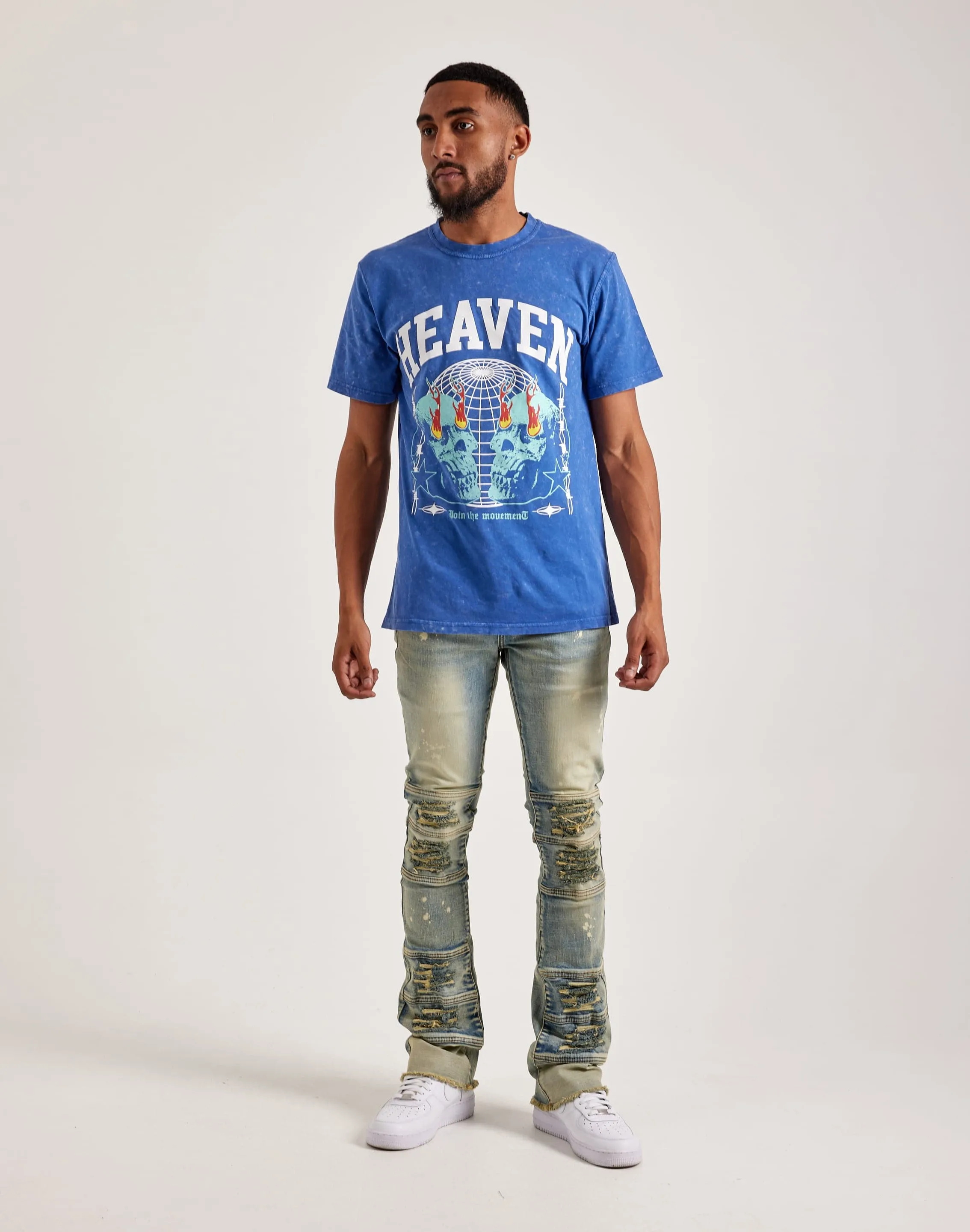 Kilogram Heavy Ripped Stacked Denim Jeans