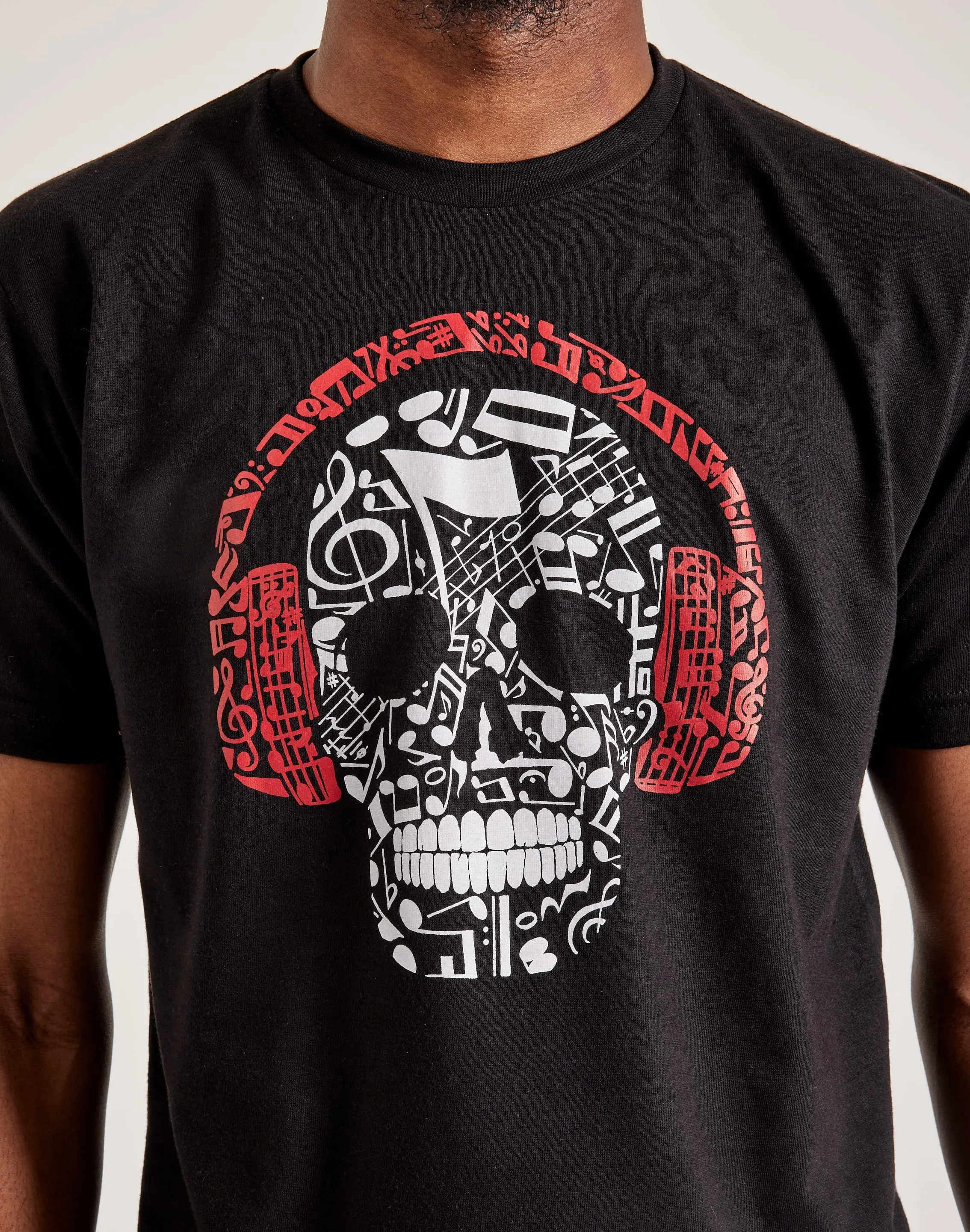 LA Pop Art Music Notes Skull Tee